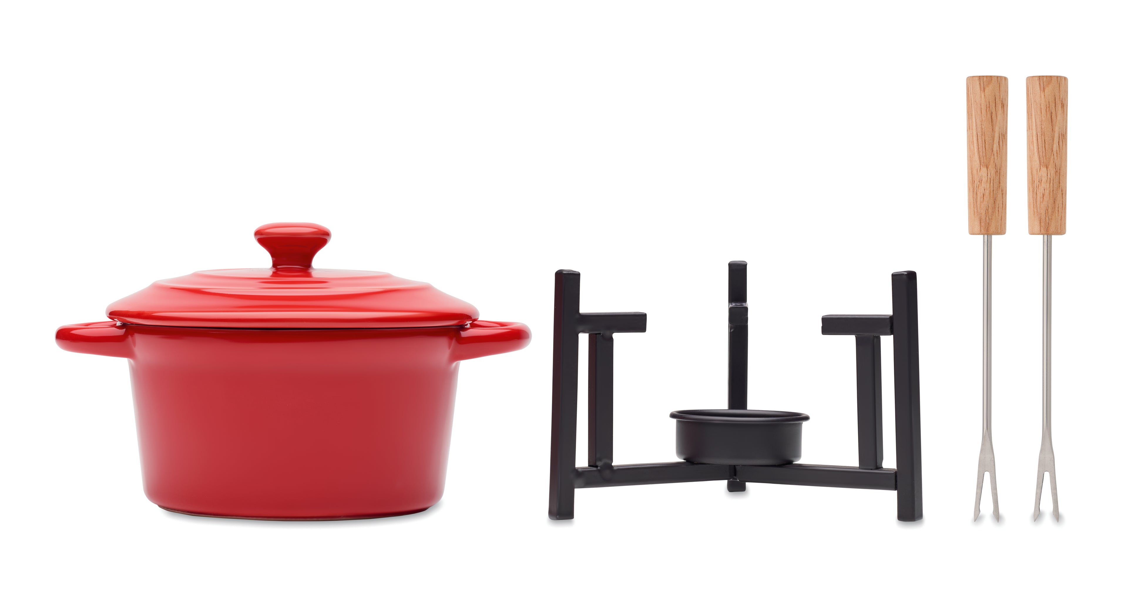 Big Kase Ceramic Fondue Set for Two