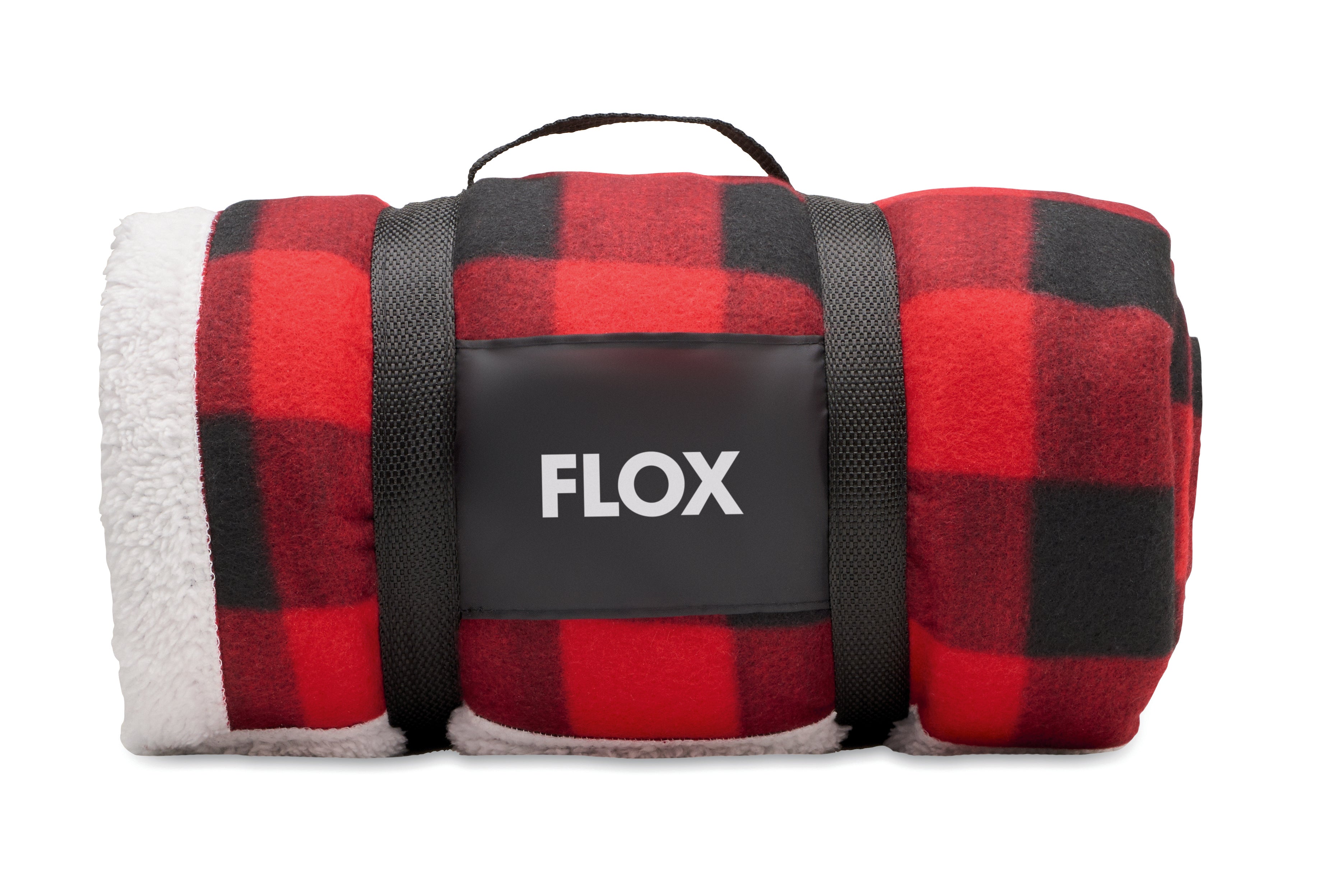 Shermatt RPET Sherpa Fleece Blanket with Handle