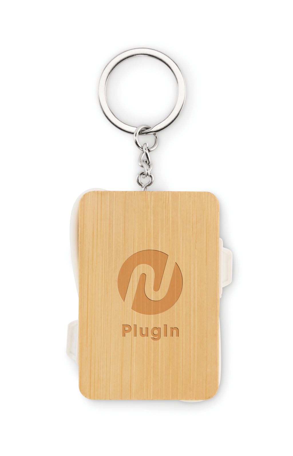BUPOW Bamboo Key Ring Charging Cable