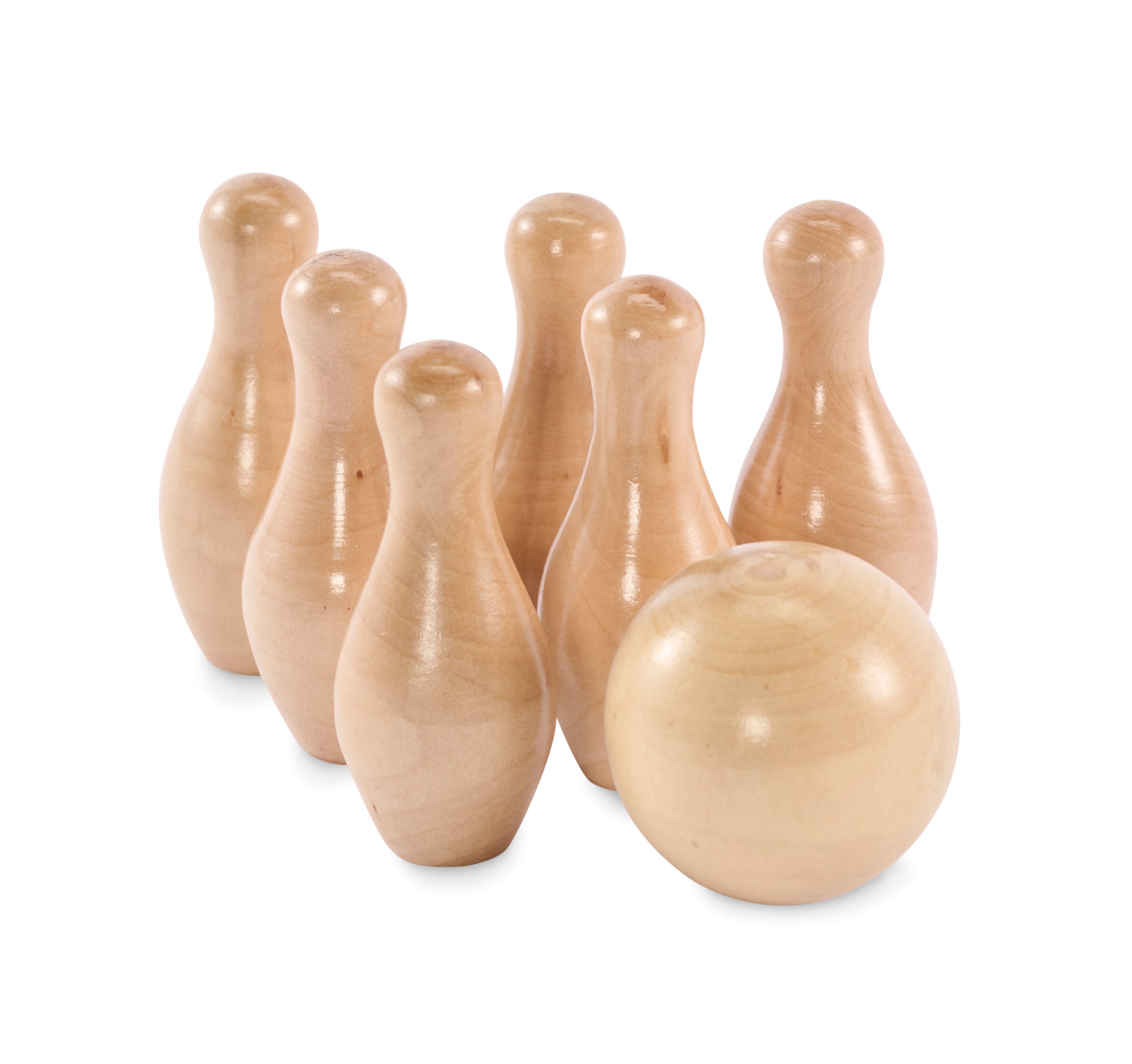 BOLITO Mini Pine Wood Bowling Set