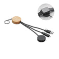 BULE Bamboo 4-in-1 Charging Cable Keyring