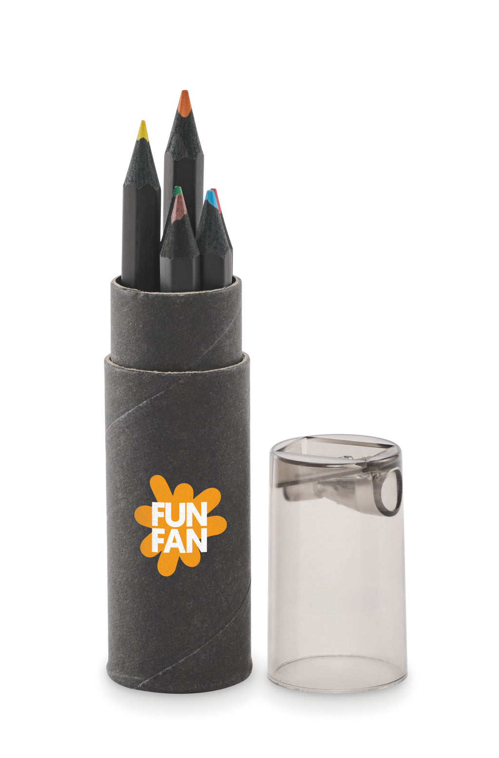 Negro 6 Black Colouring Pencils in Tube