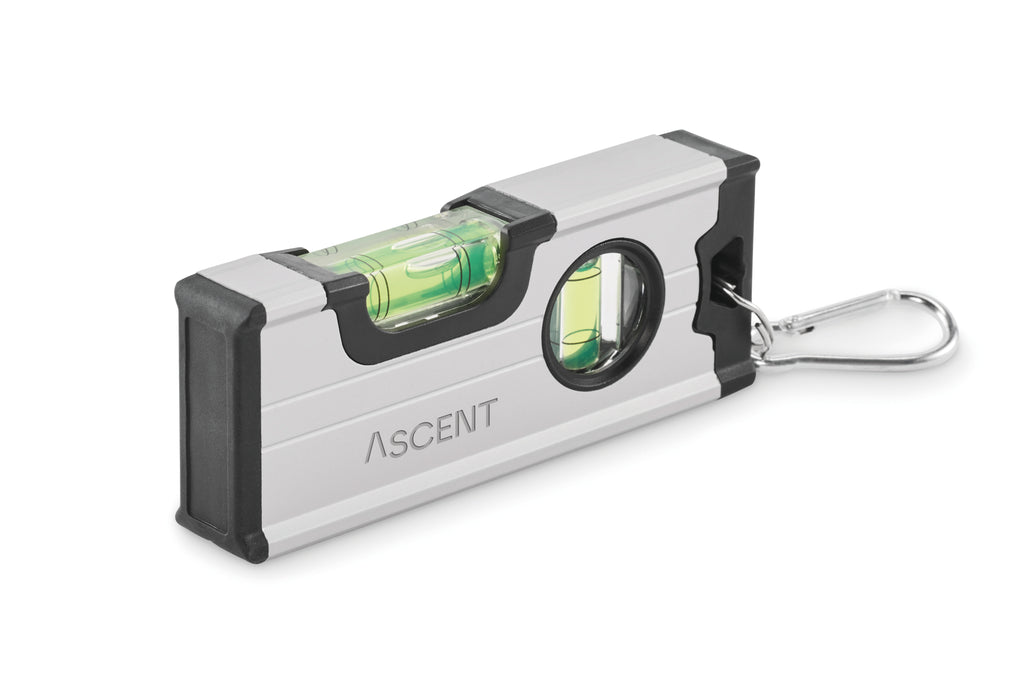 MAGNEL Mini Magnetic Aluminium Spirit Level with Carabiner