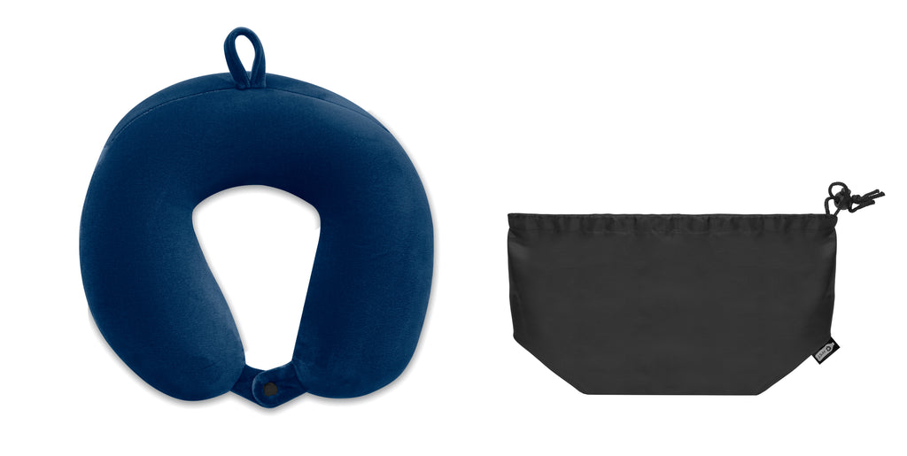 HEDREST Foam Travel Pillow with Drawcord Bag