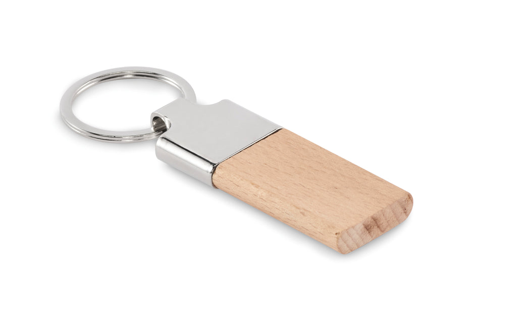 Llaving Beech Wood and Metal Key Ring
