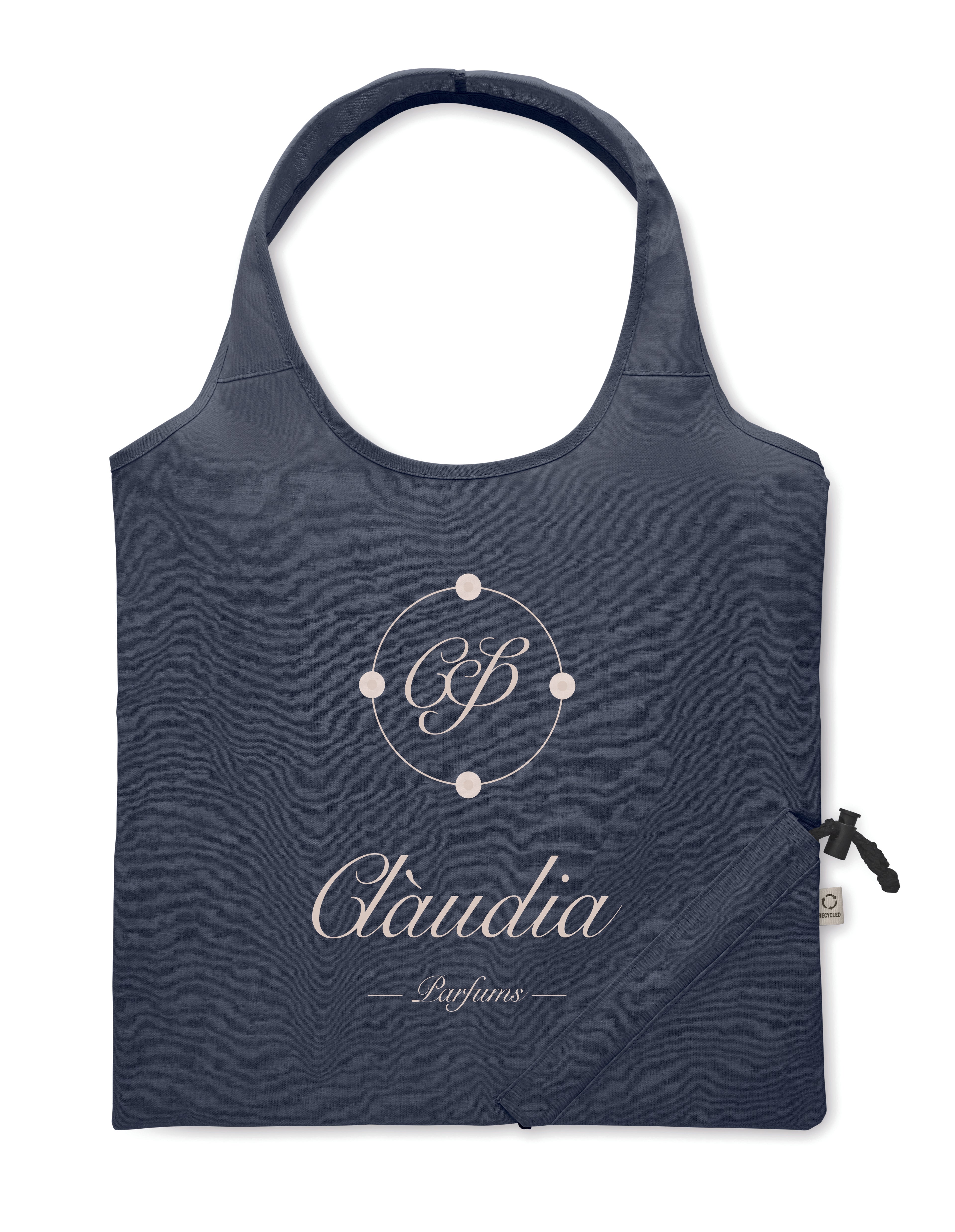 Carrie Colour Foldable Recycled Cotton Shopping Bag