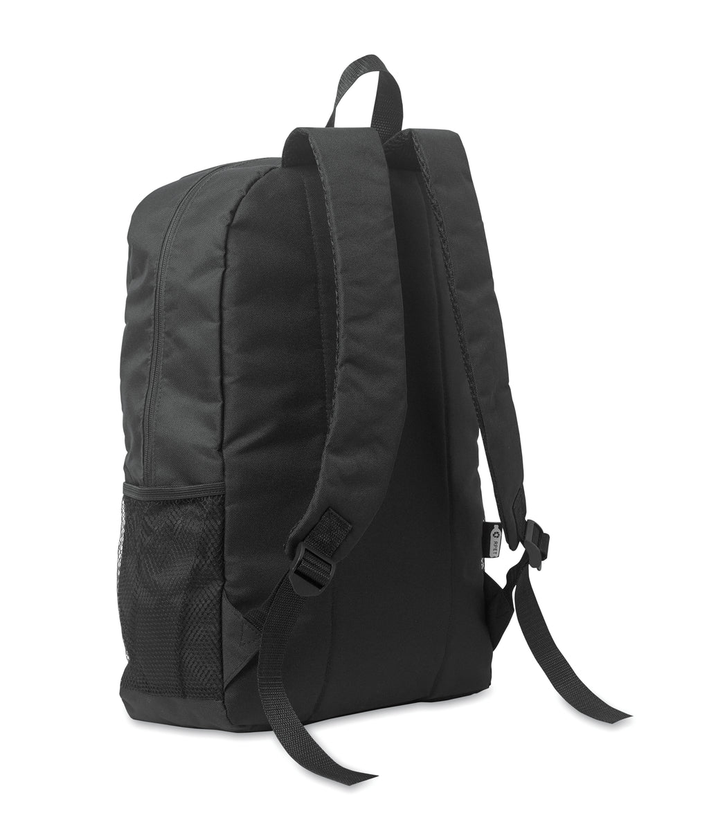 HIGE 600D RPET Polyester Backpack with Mesh Pockets