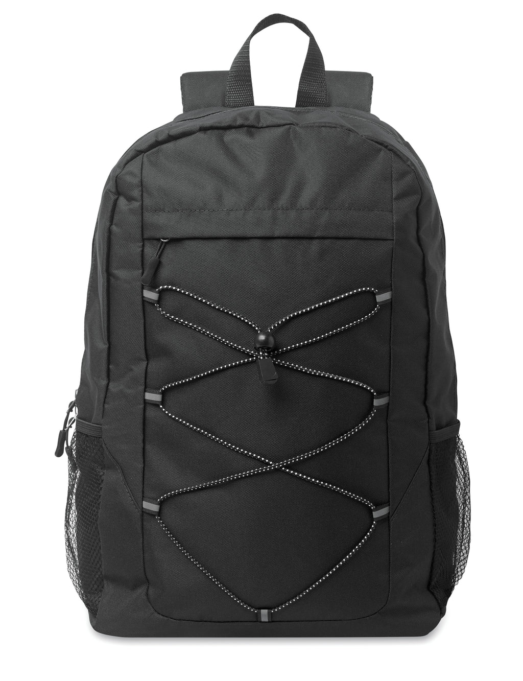 HIGE 600D RPET Polyester Backpack with Mesh Pockets