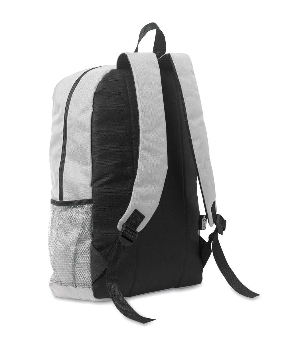 HIGE 600D RPET Polyester Backpack with Mesh Pockets