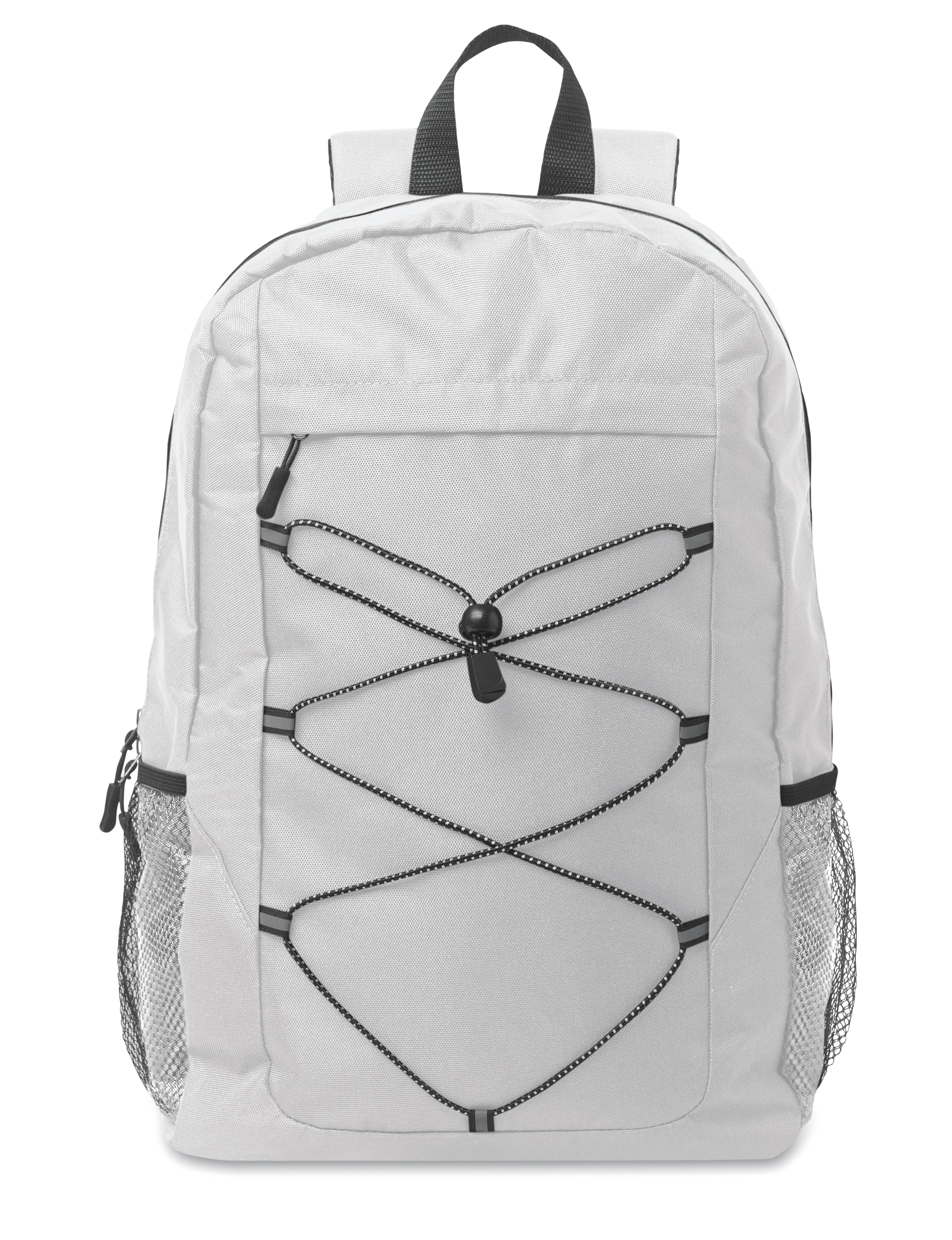 HIGE 600D RPET Polyester Backpack with Mesh Pockets