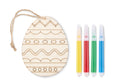 DREGG Wooden Egg Painting Set with Markers