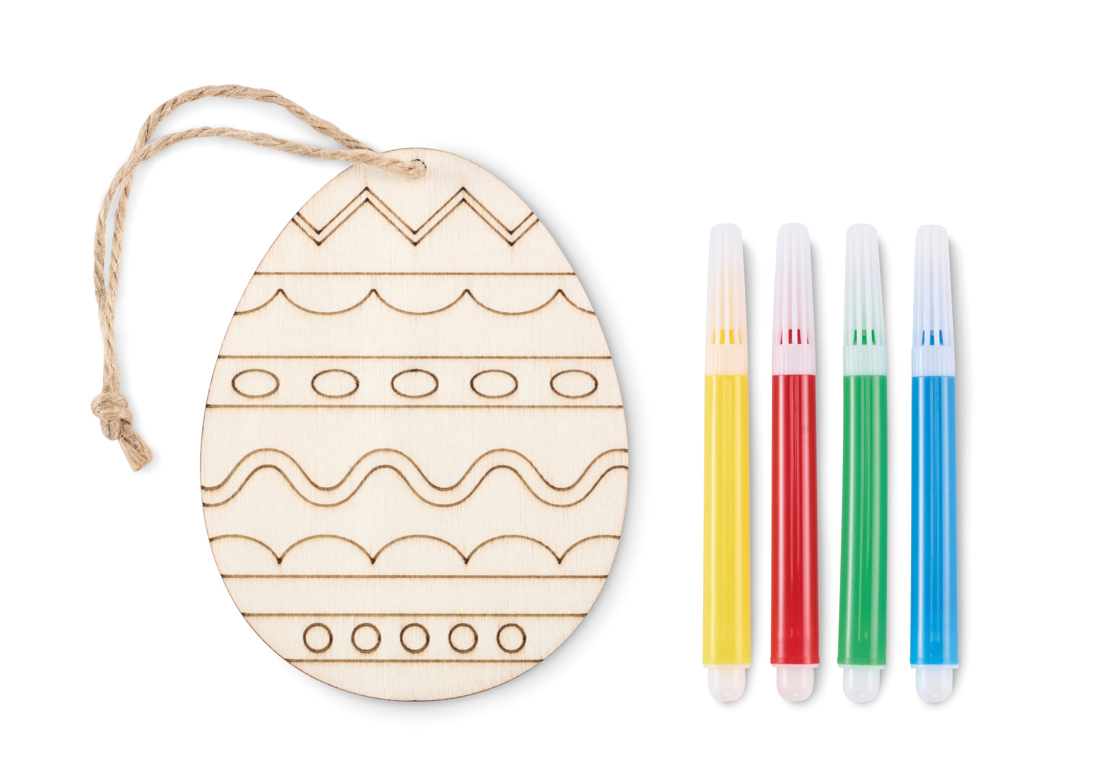 DREGG Wooden Egg Painting Set with Markers