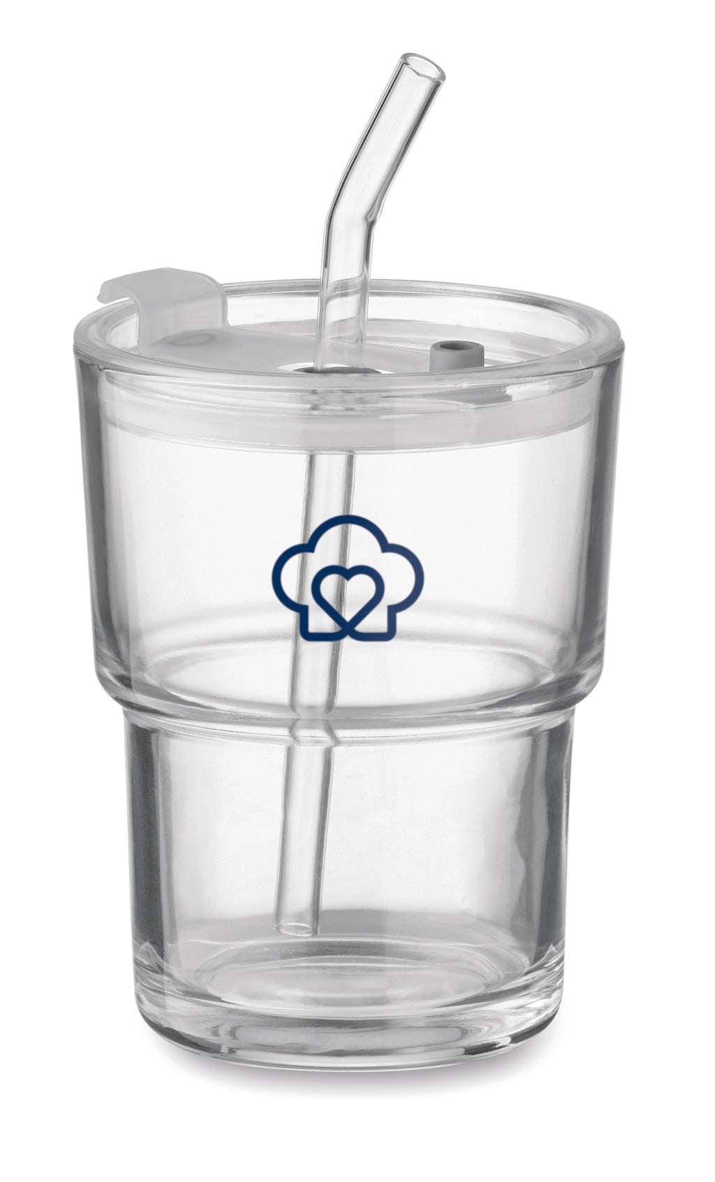 SIP Glass Tumbler with Straw 400ml
