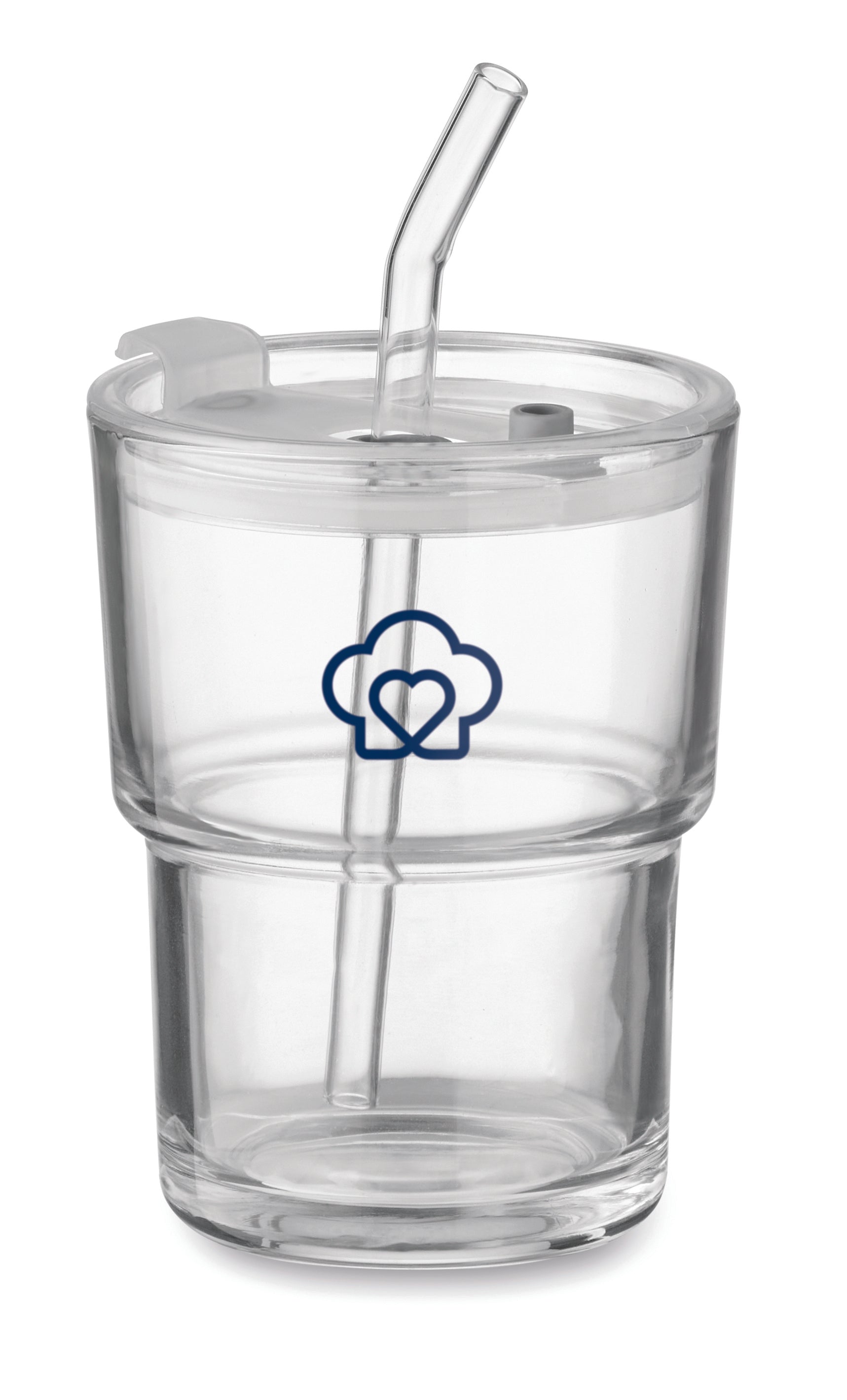 SIP Glass Tumbler with Straw 400ml