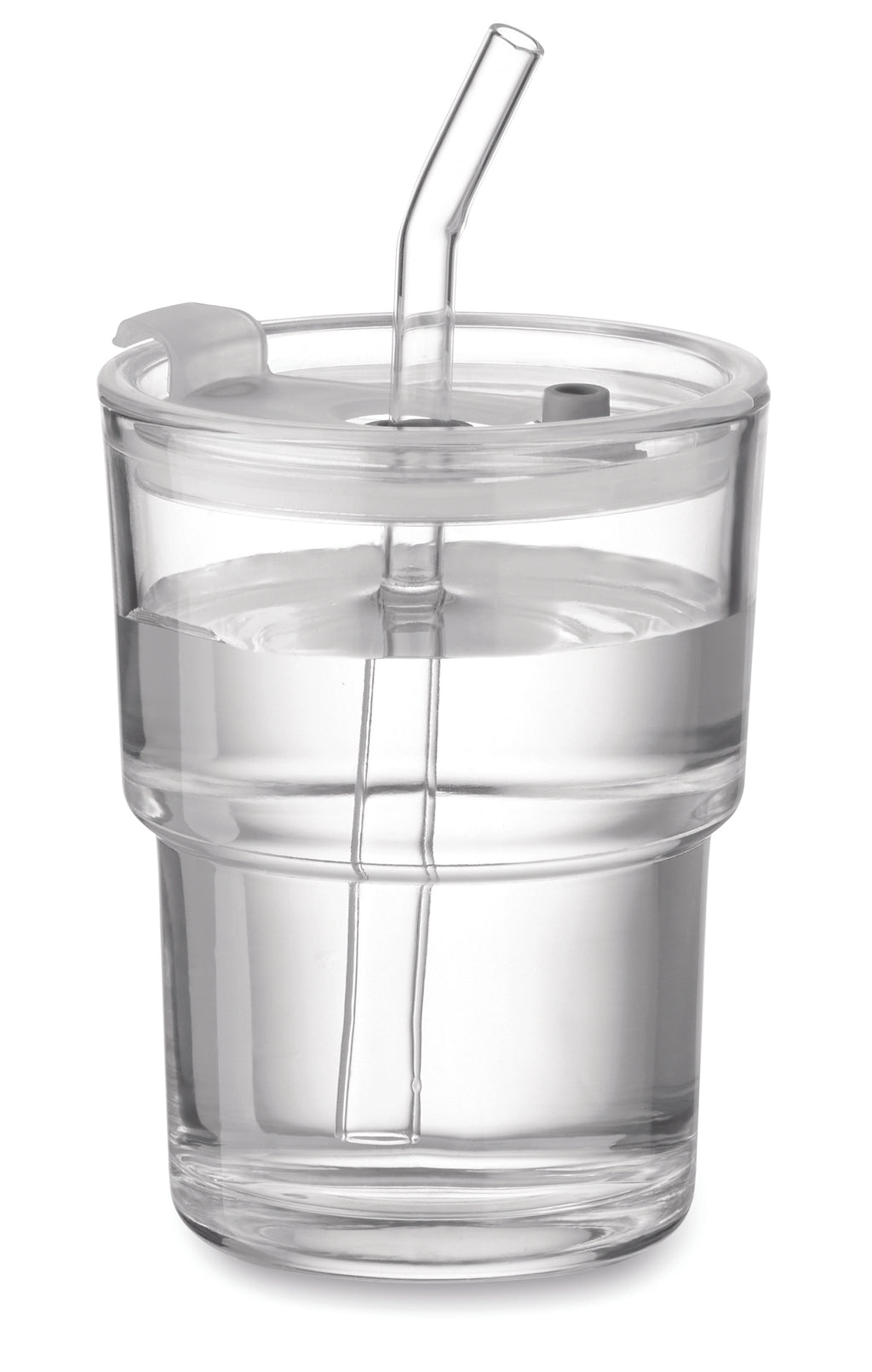 SIP Glass Tumbler with Straw 400ml