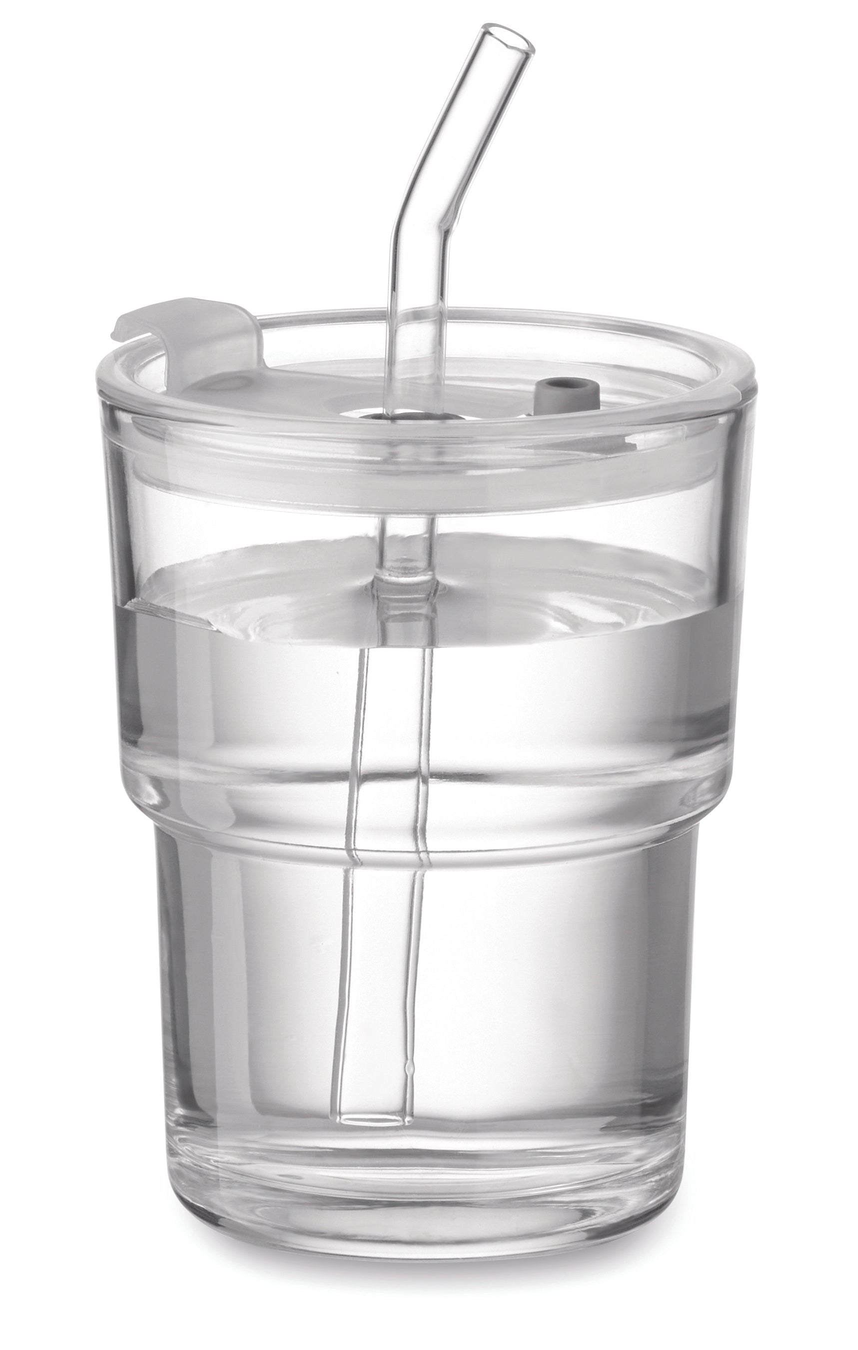 SIP Glass Tumbler with Straw 400ml