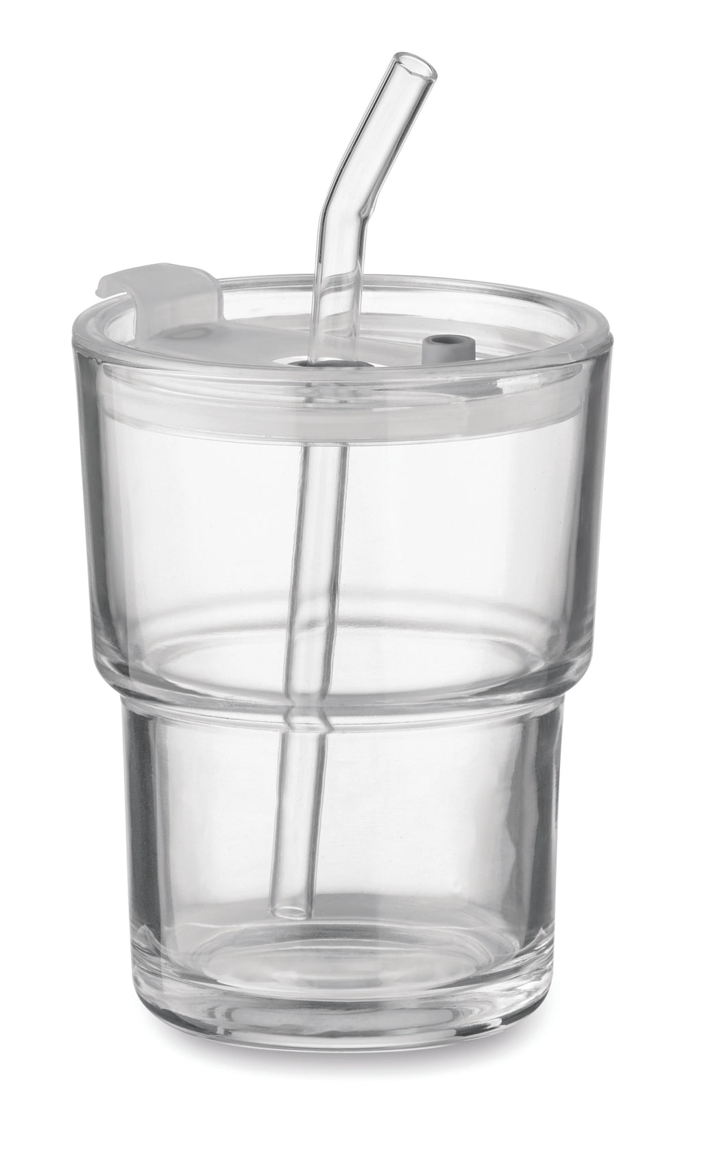SIP Glass Tumbler with Straw 400ml