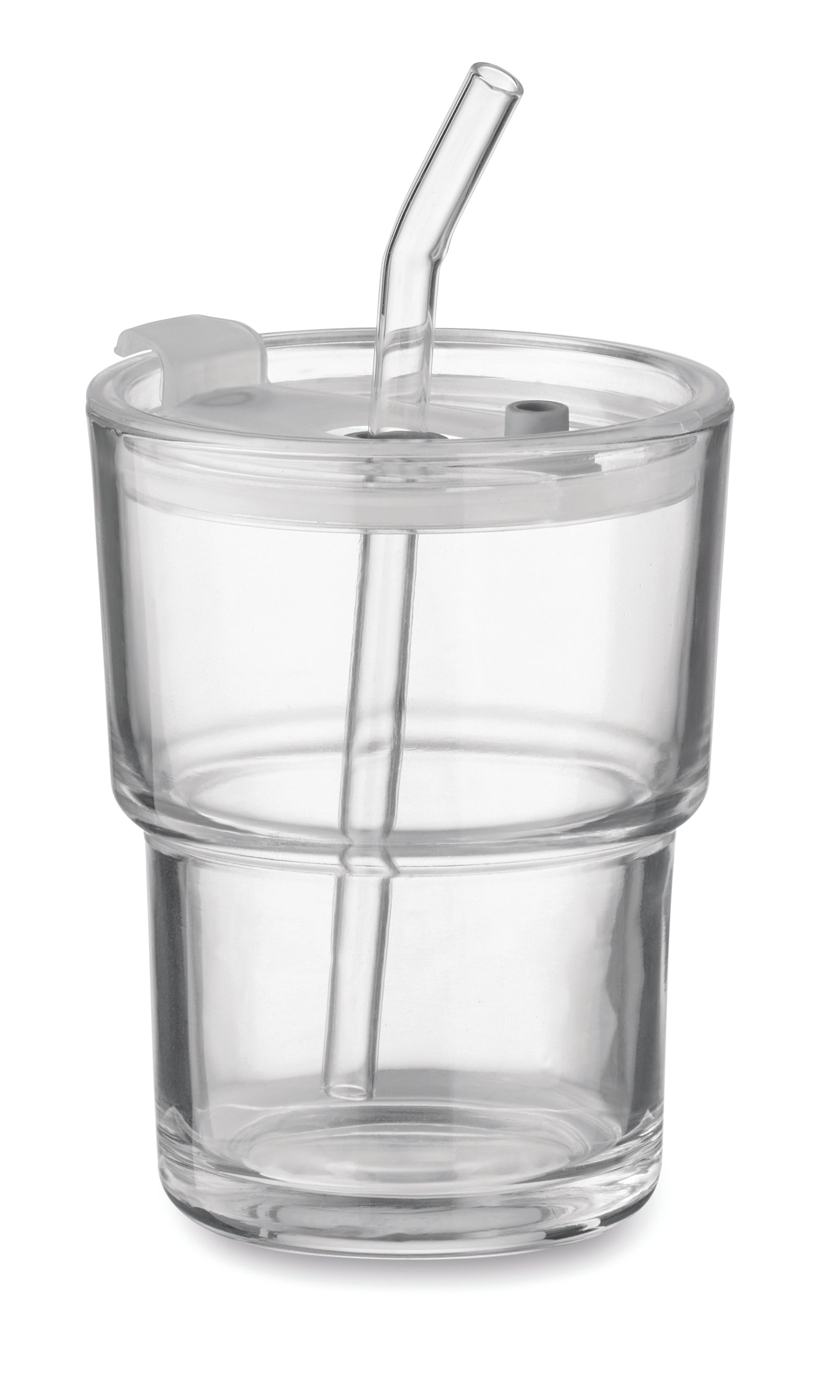 SIP Glass Tumbler with Straw 400ml