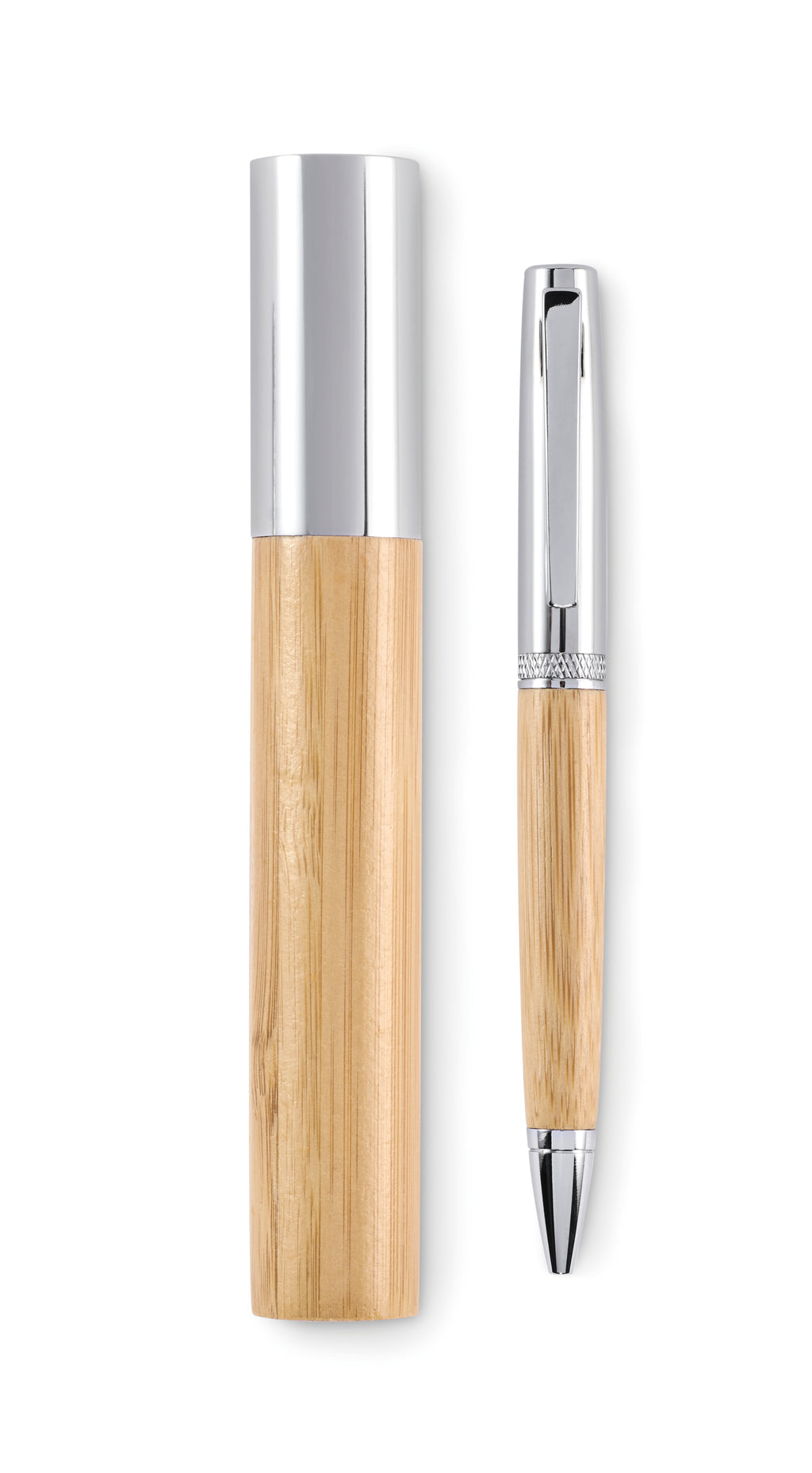 SIDEN Metal Twist Pen with Bamboo Tube