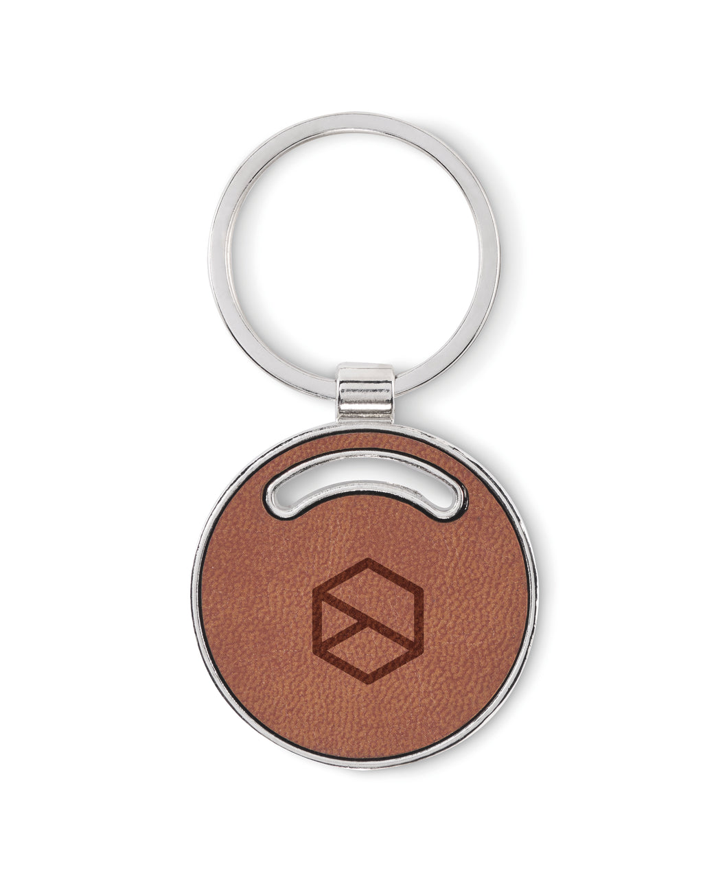 LIRCLE Round Metal Keyring with Recycled PU Inlay