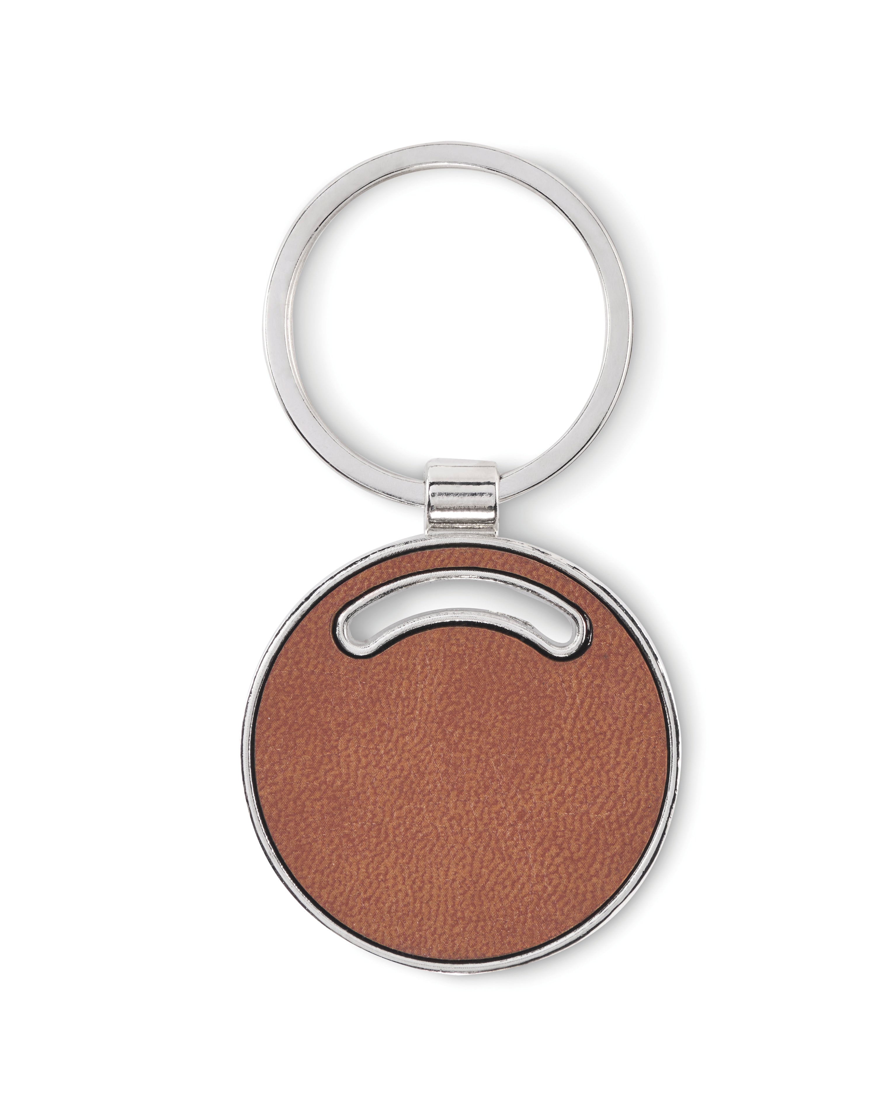 LIRCLE Round Metal Keyring with Recycled PU Inlay