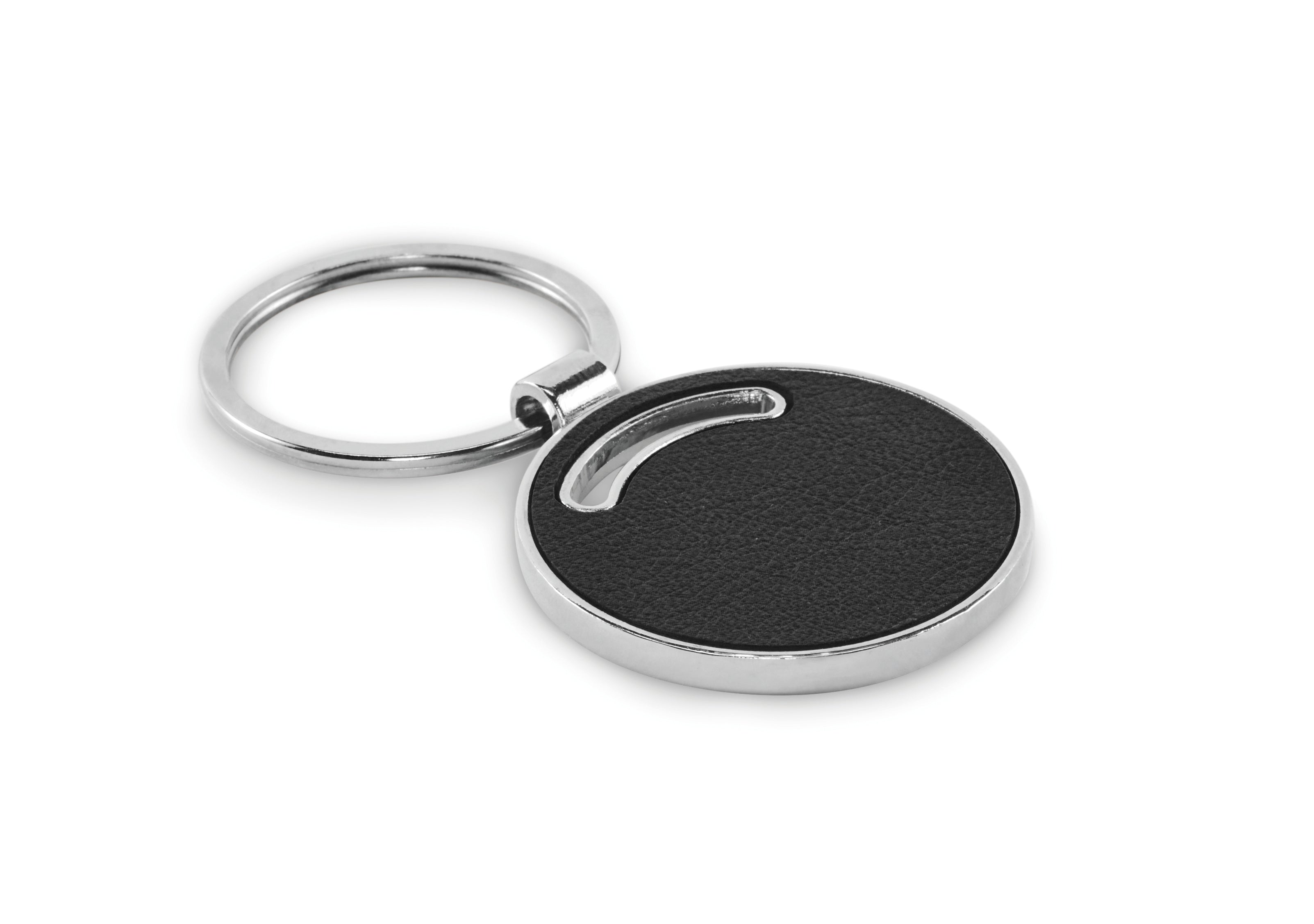 LIRCLE Round Metal Keyring with Recycled PU Inlay