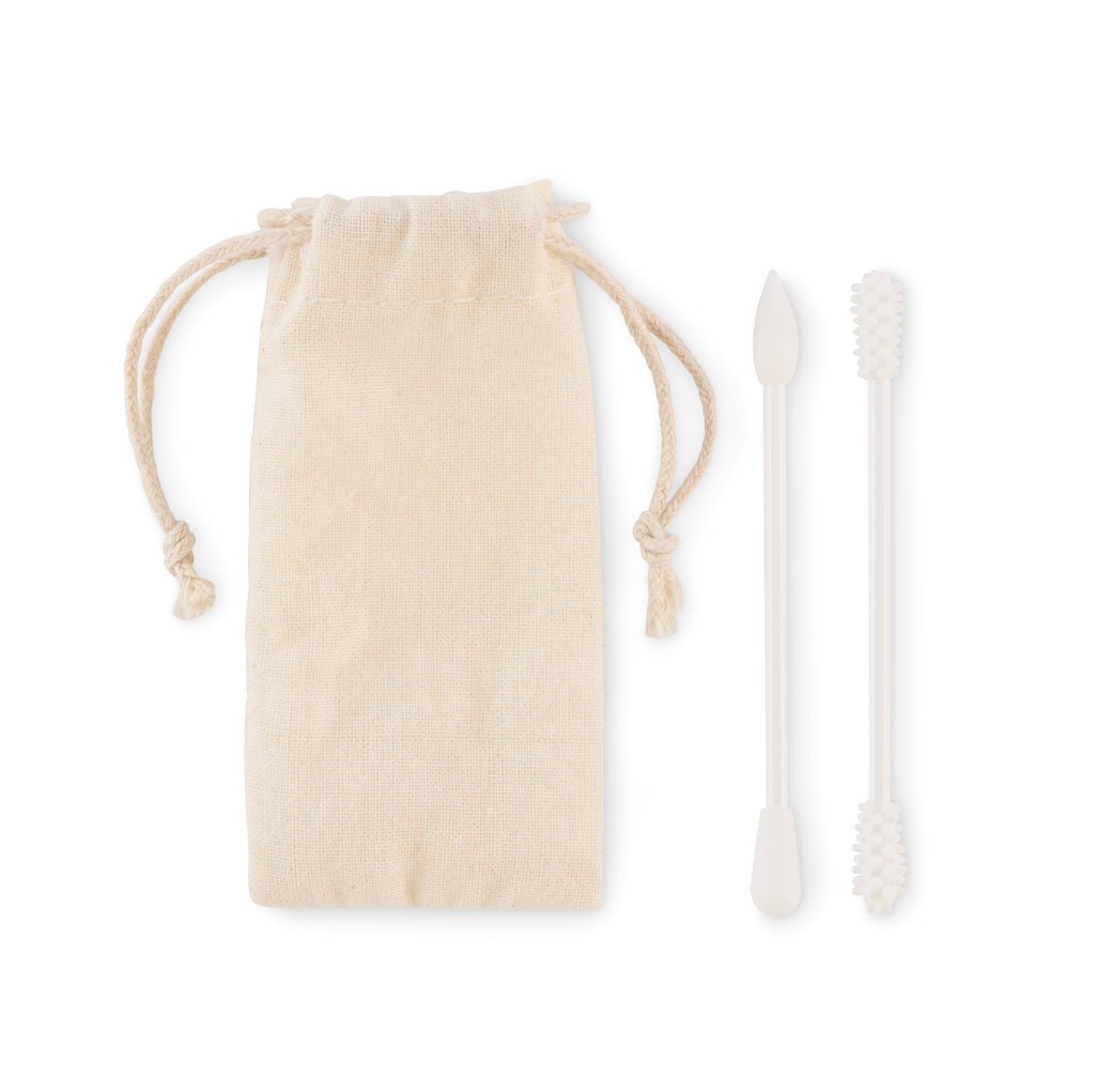 BOGIE Reusable Silicone Swabs Set with Pouch