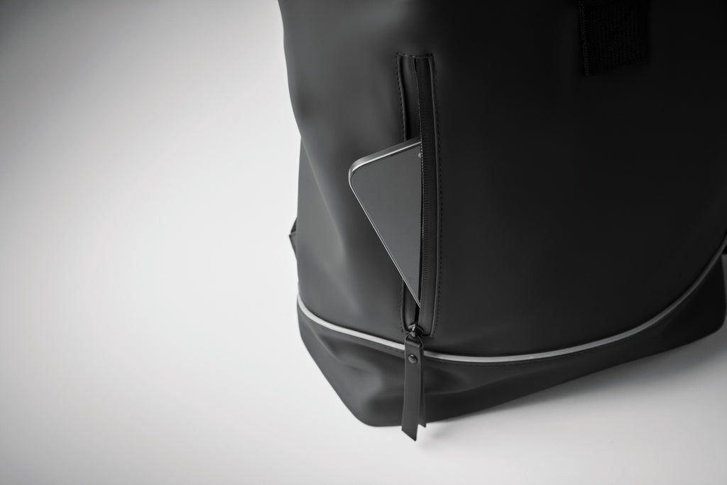 LAPTOSA 15" Roll Top PU Laptop Backpack