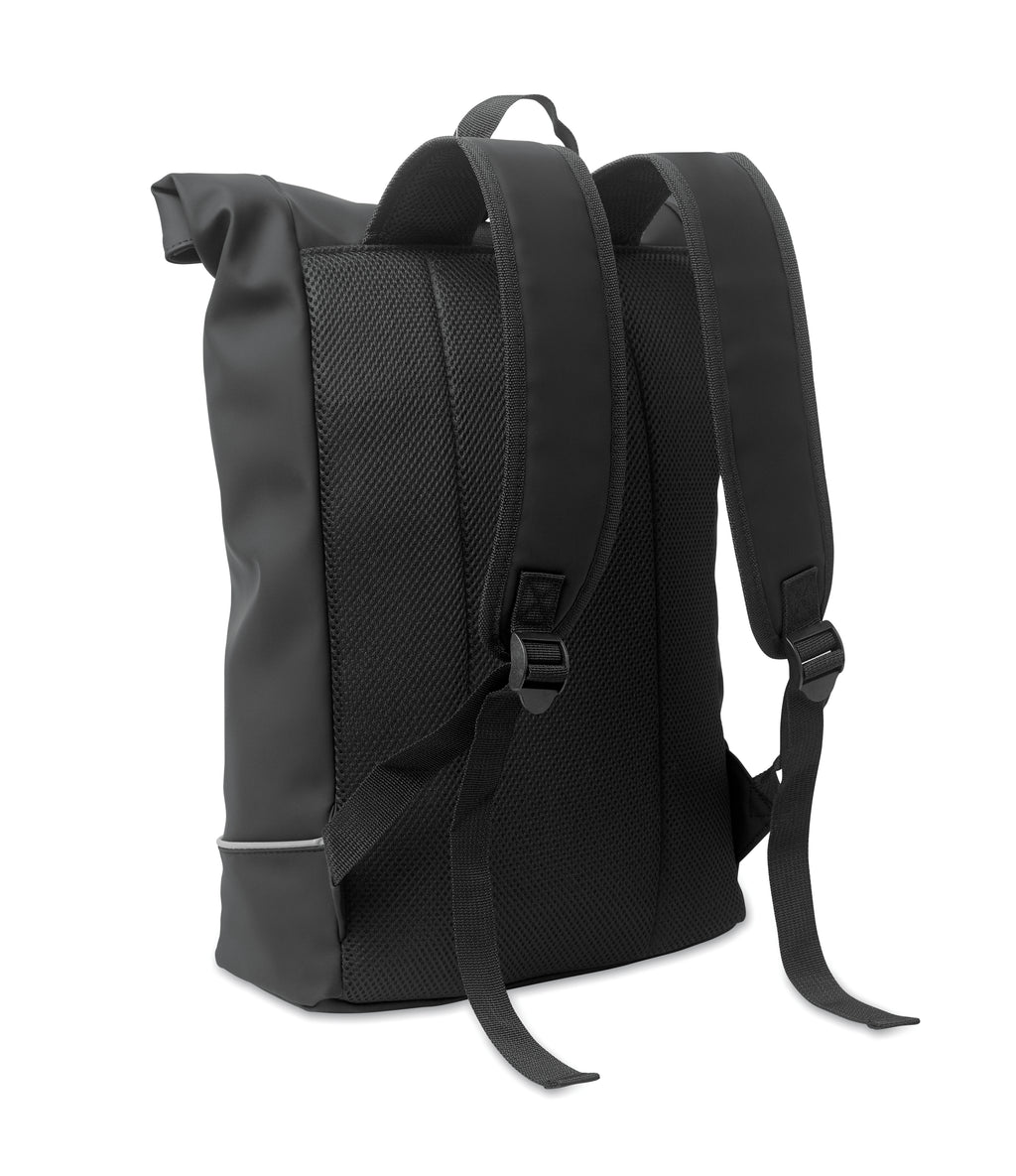 LAPTOSA 15" Roll Top PU Laptop Backpack