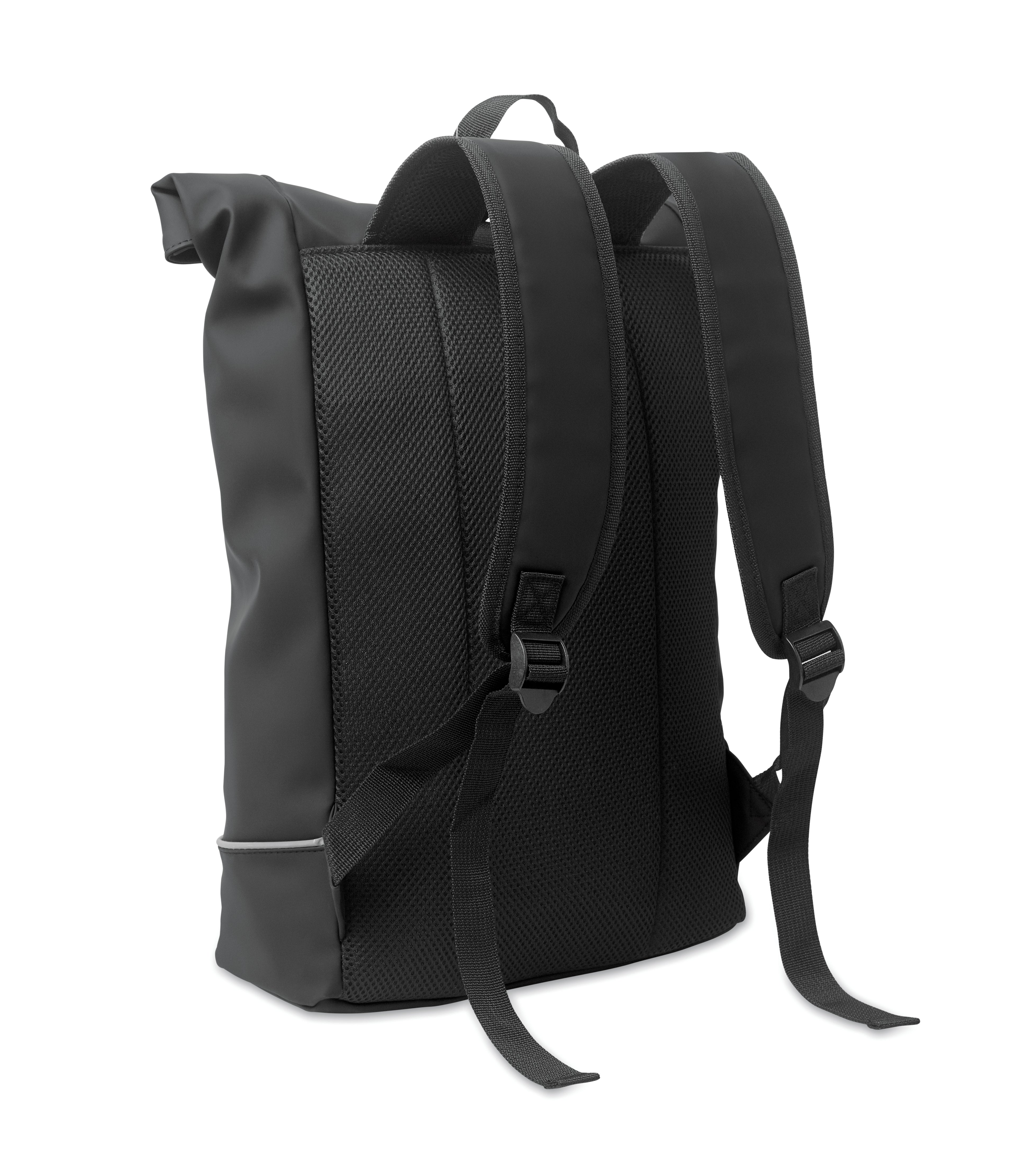 LAPTOSA 15" Roll Top PU Laptop Backpack