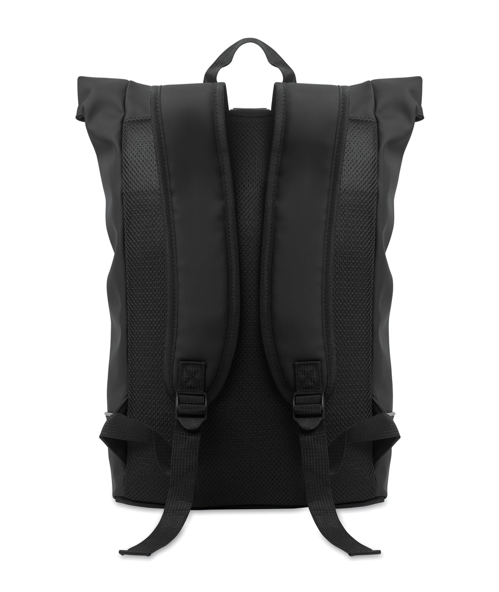 LAPTOSA 15" Roll Top PU Laptop Backpack