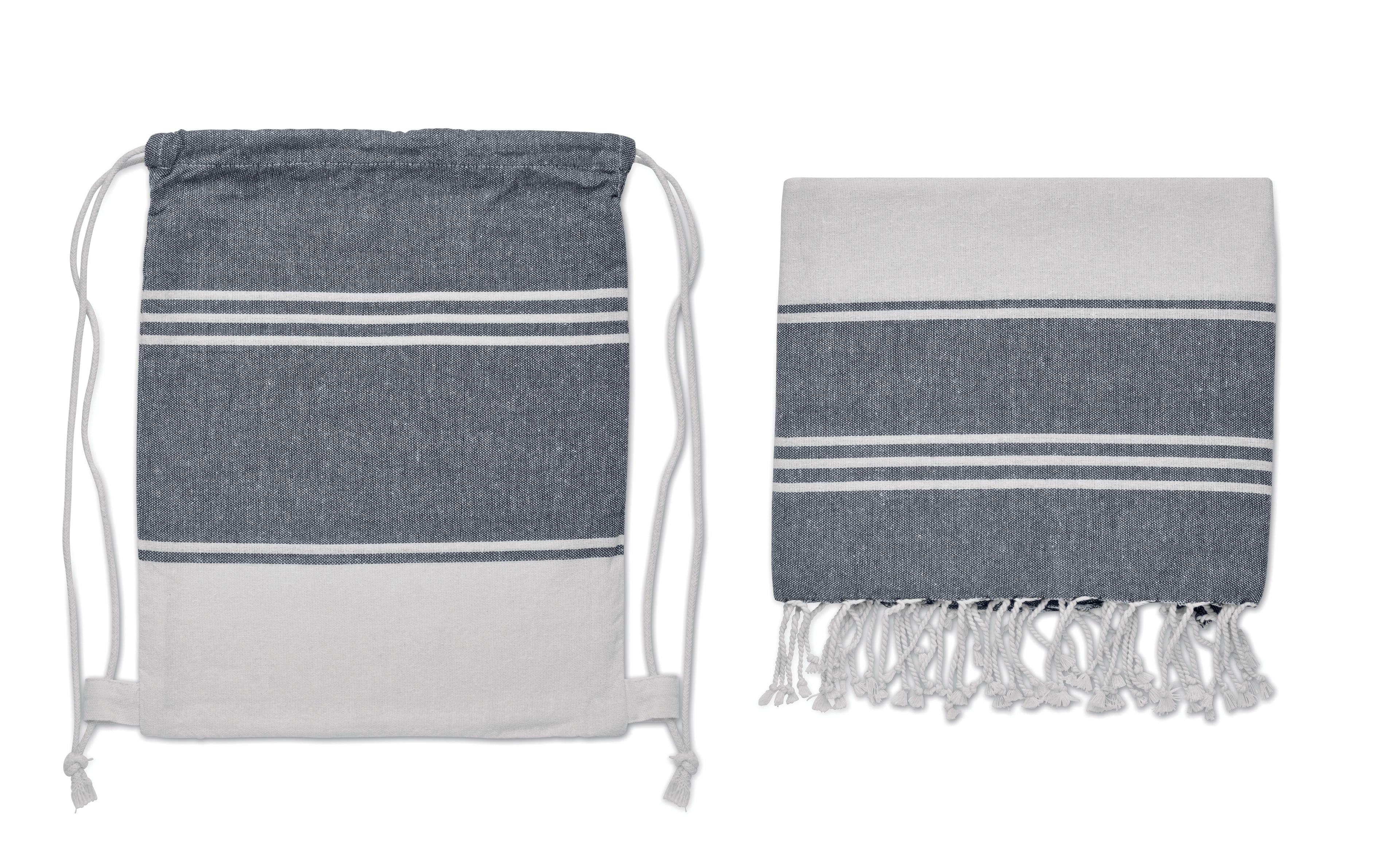 HAMMA Hammam Beach Towel with Drawstring Bag