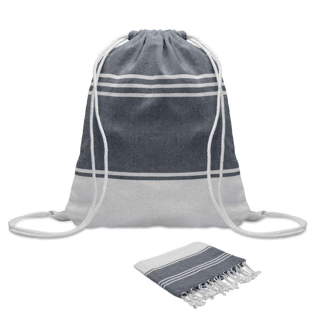HAMMA Hammam Beach Towel with Drawstring Bag