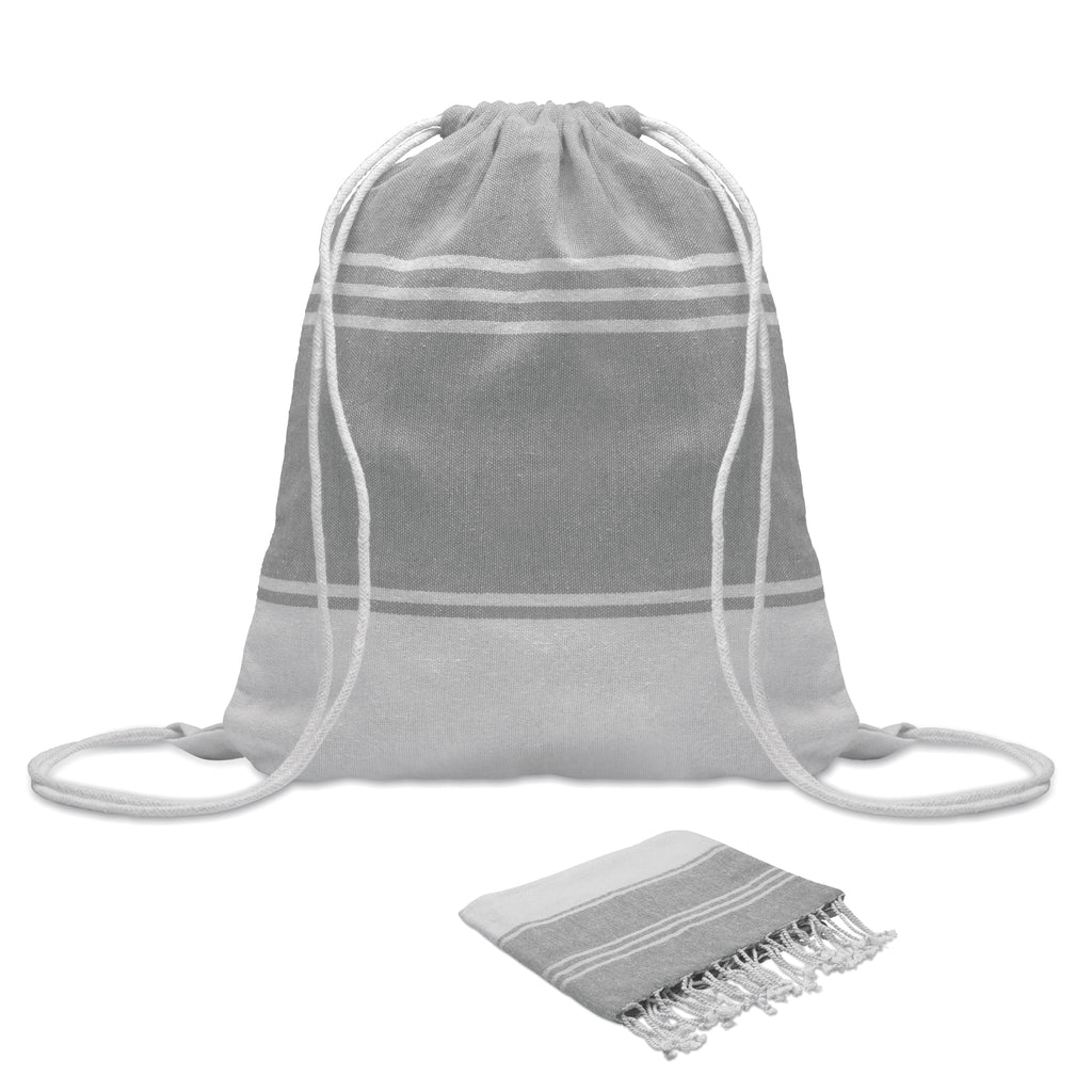 HAMMA Hammam Beach Towel with Drawstring Bag