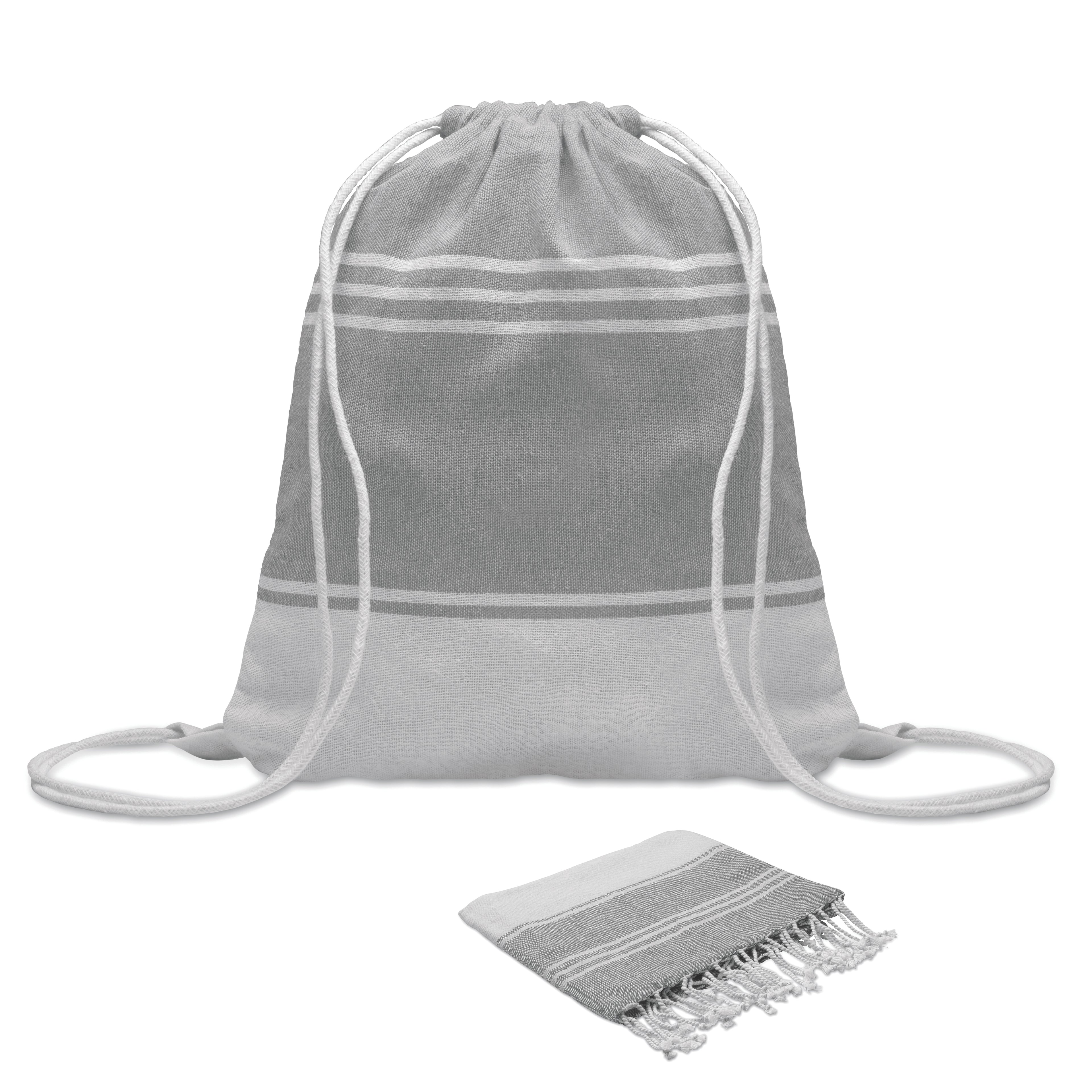 HAMMA Hammam Beach Towel with Drawstring Bag