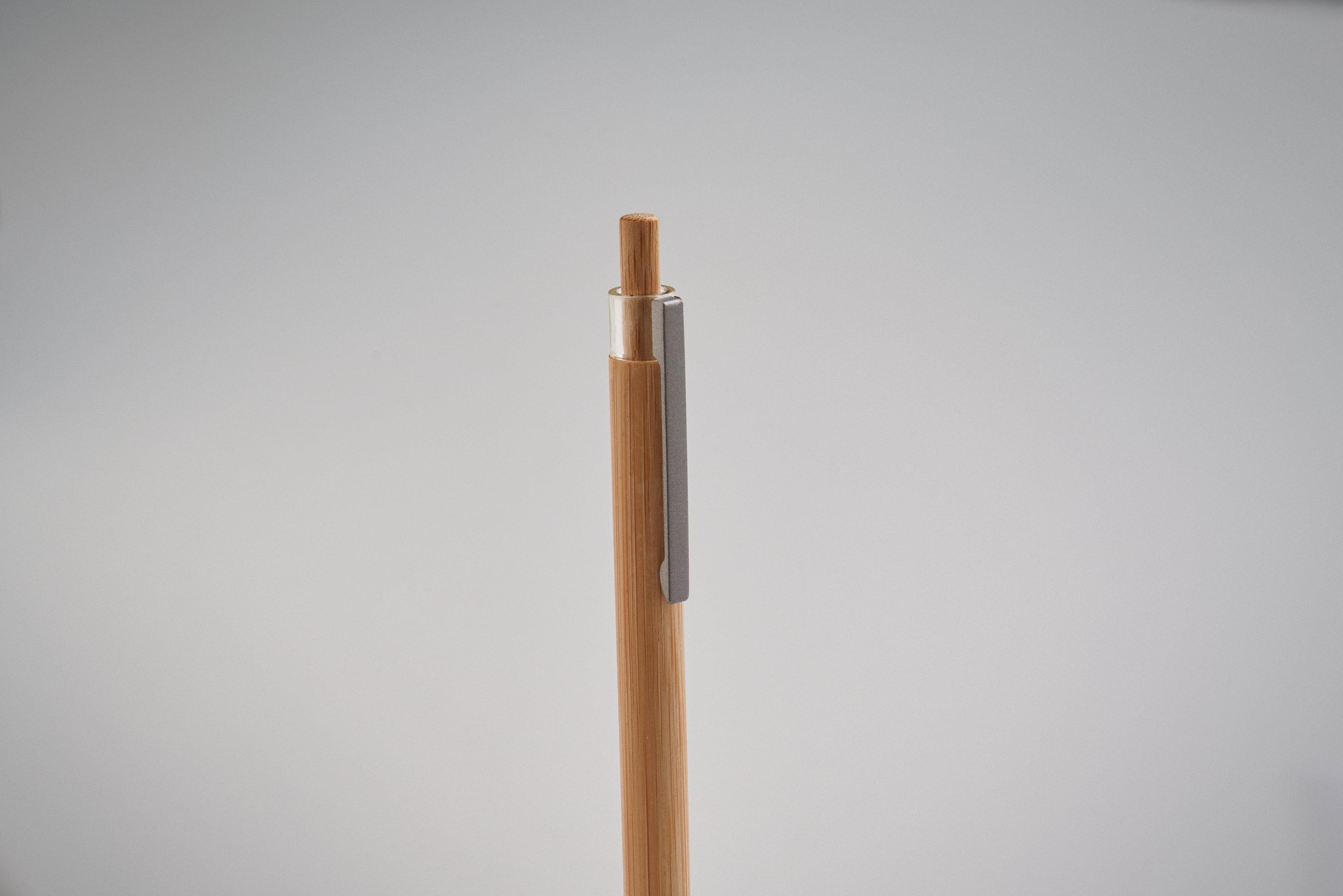 ITEA Push Button Bamboo Pen with Clip