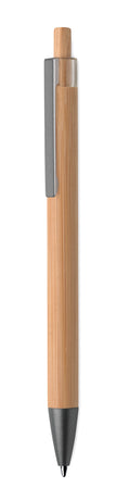 ITEA Push Button Bamboo Pen with Clip