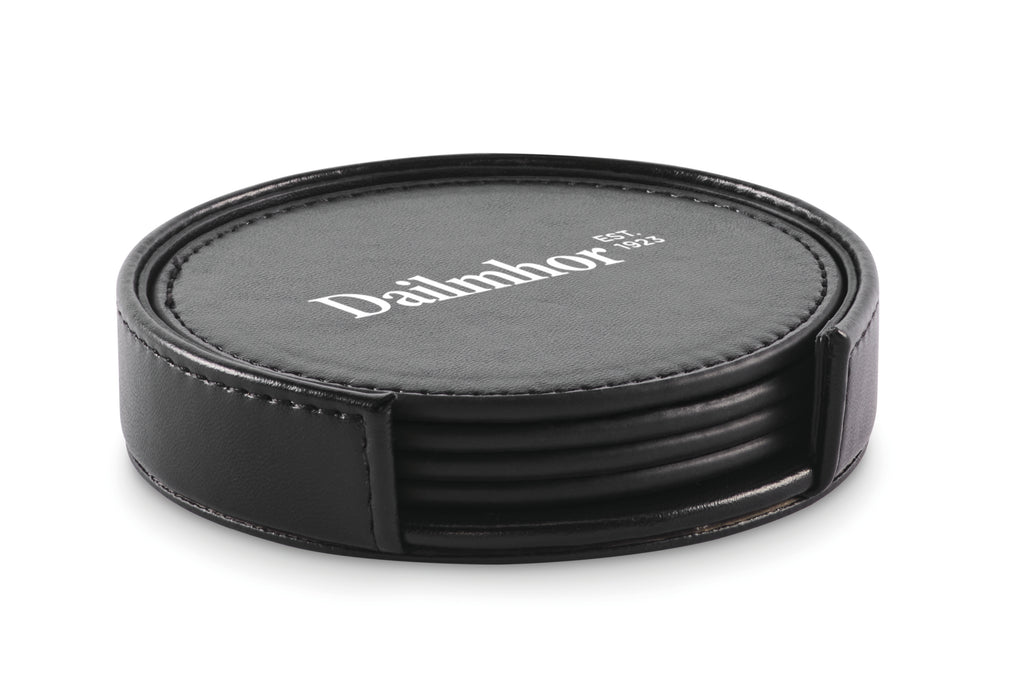 Posa Set of 4 PU Coasters with Holder