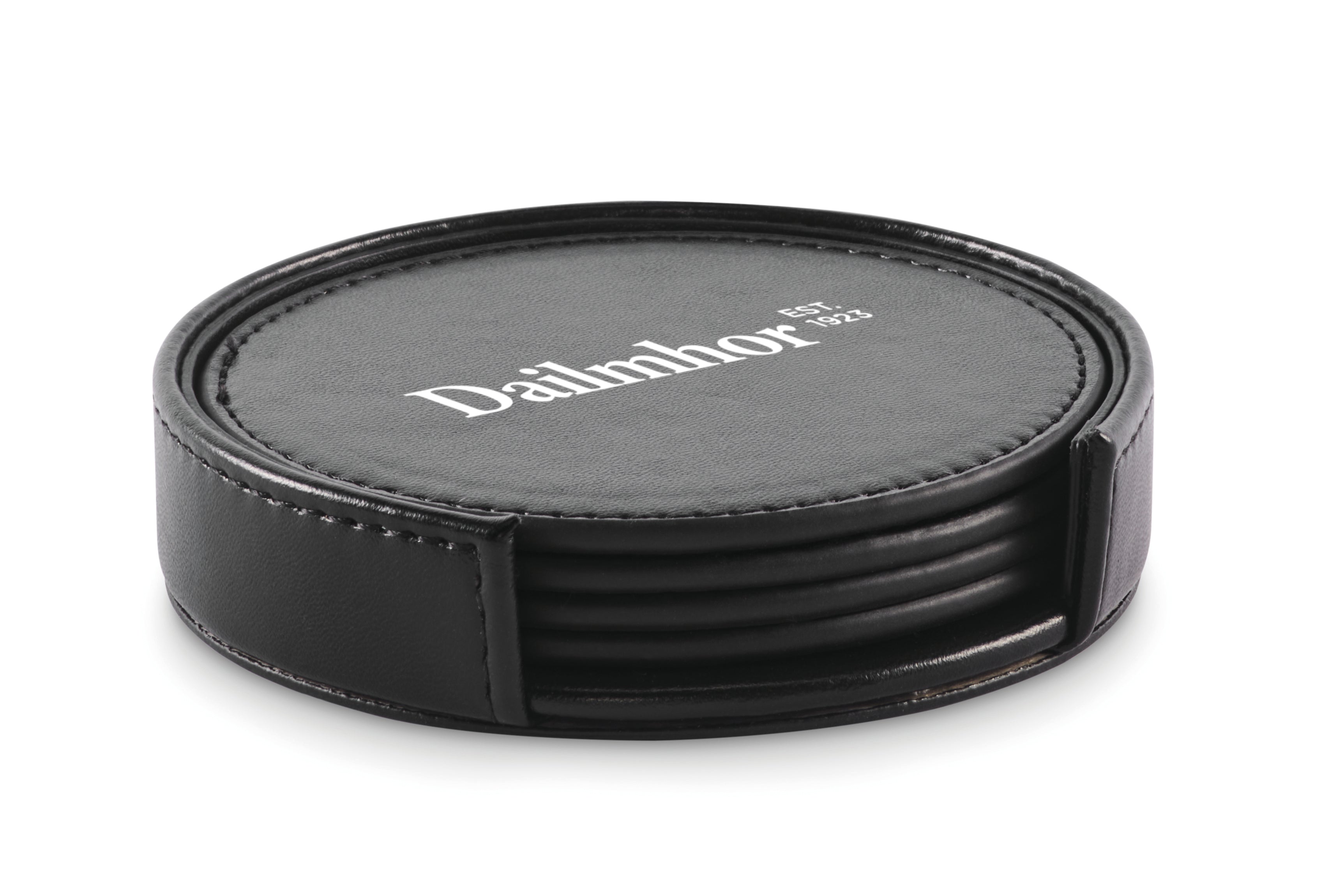Posa Set of 4 PU Coasters with Holder