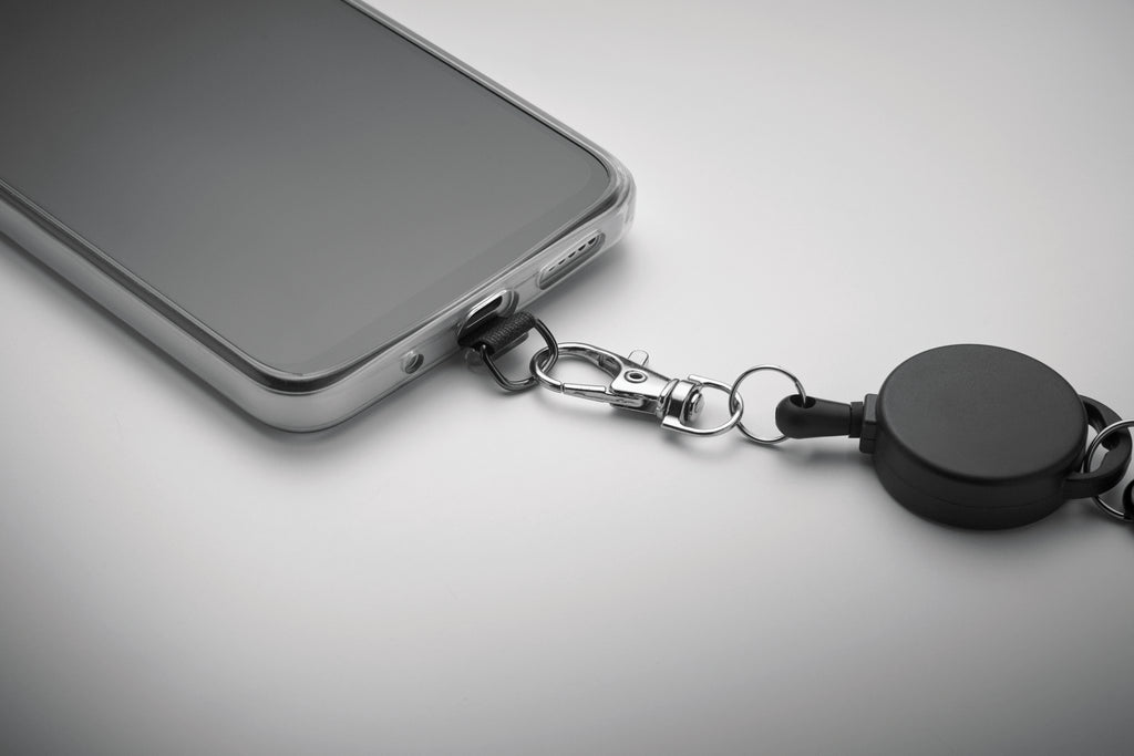 RETRO Retractable Phone Holder with Carabiner Clip