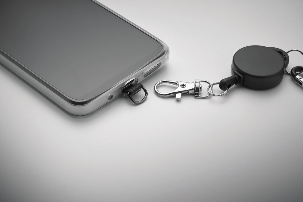 RETRO Retractable Phone Holder with Carabiner Clip
