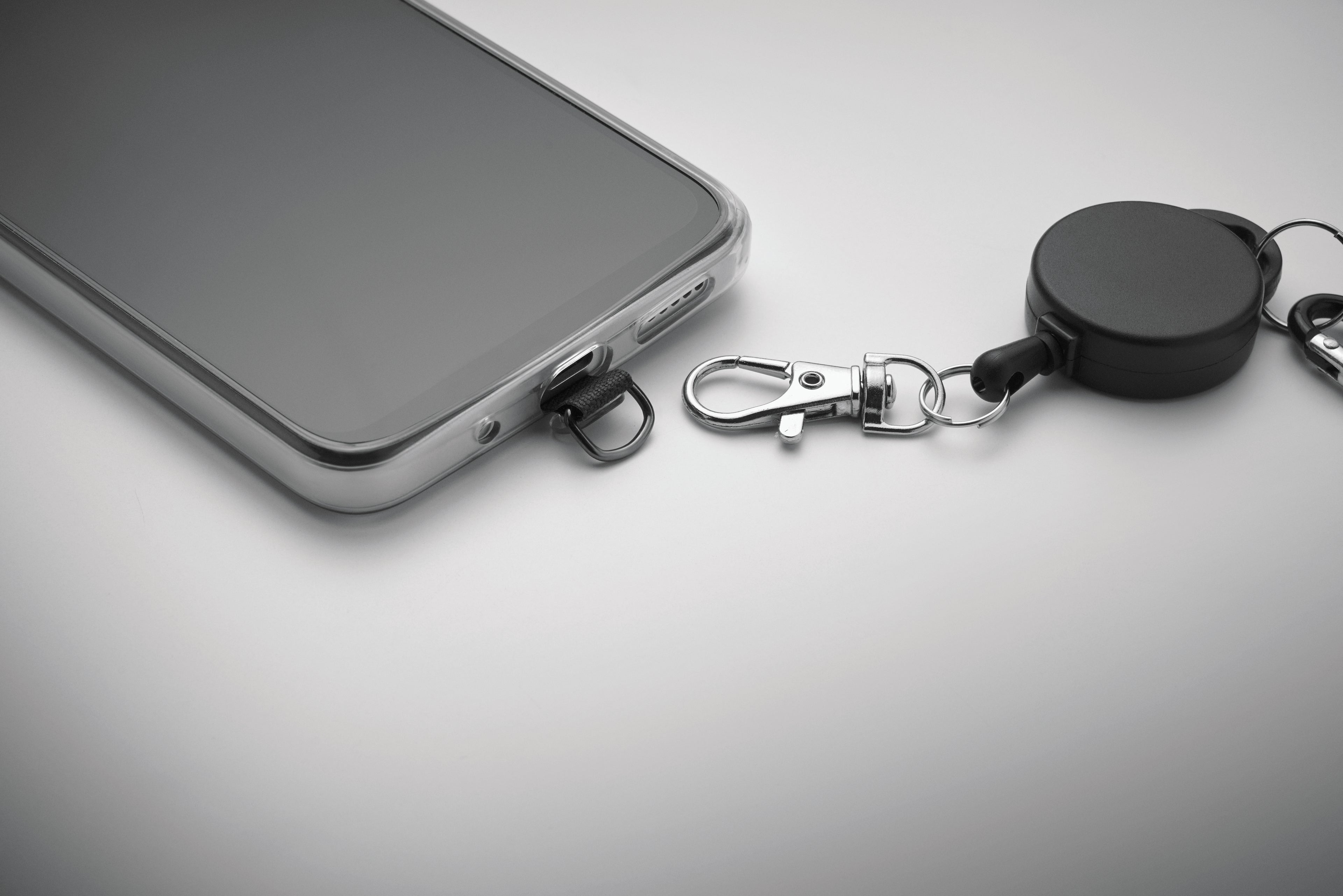 RETRO Retractable Phone Holder with Carabiner Clip