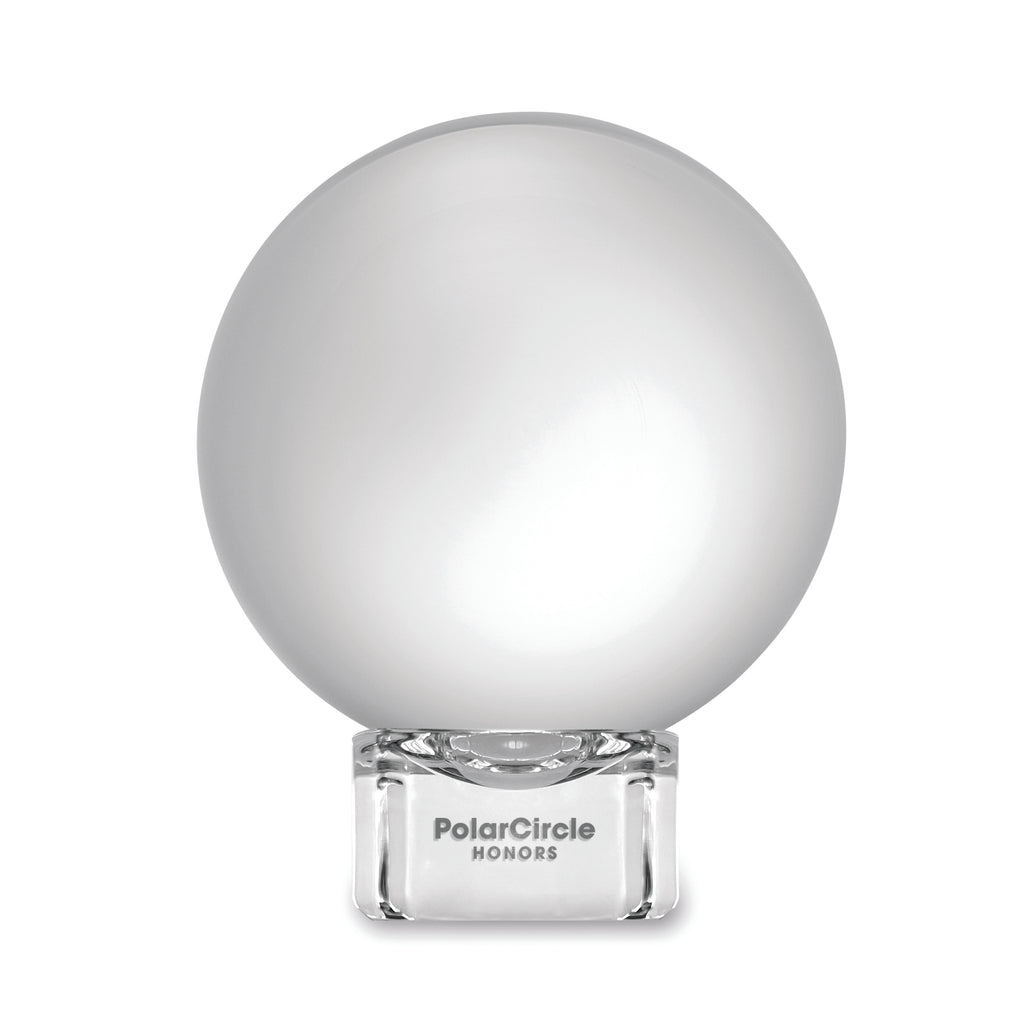 Glassward Round Glass Trophy with Base