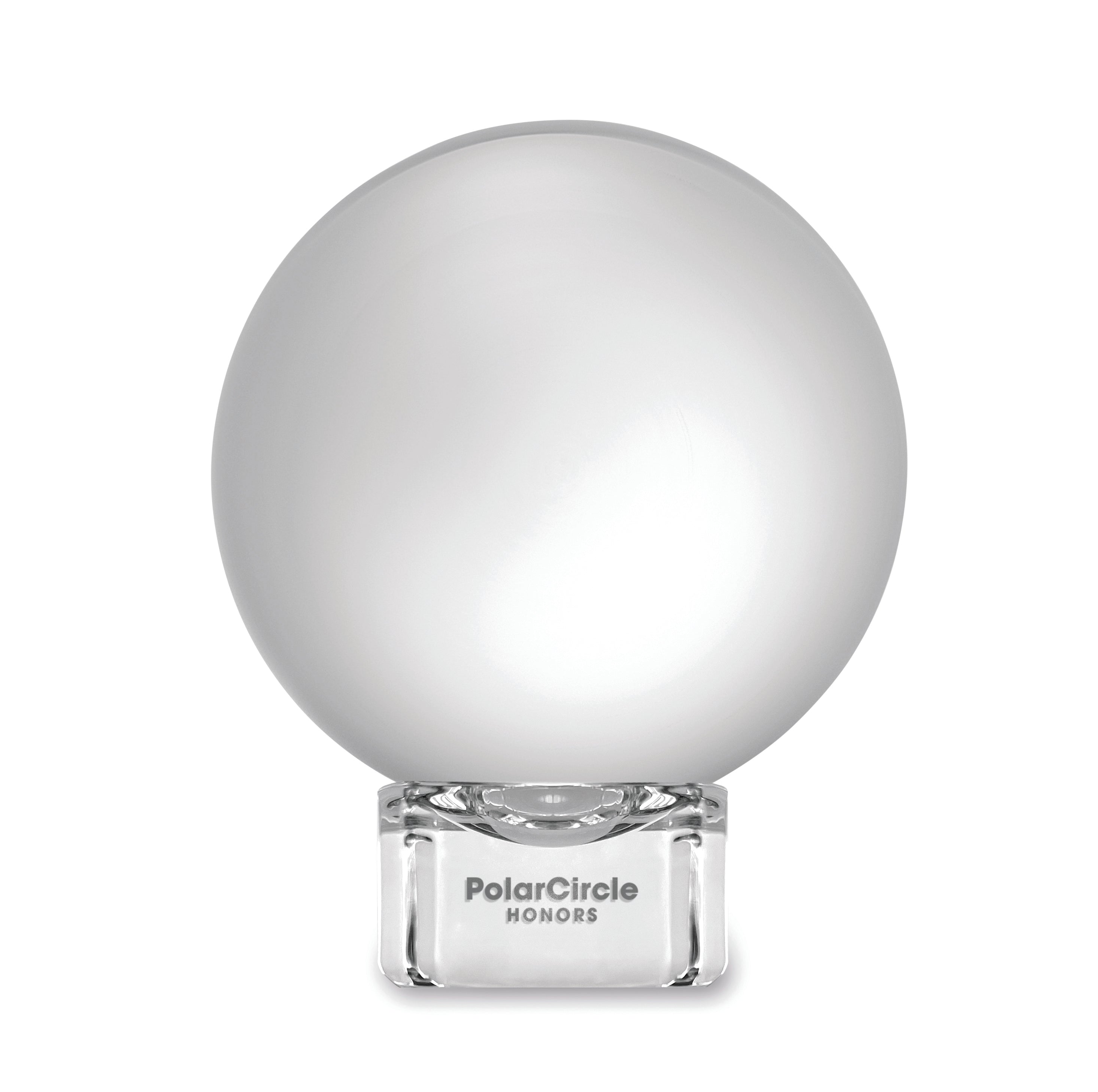 Glassward Round Glass Trophy with Base