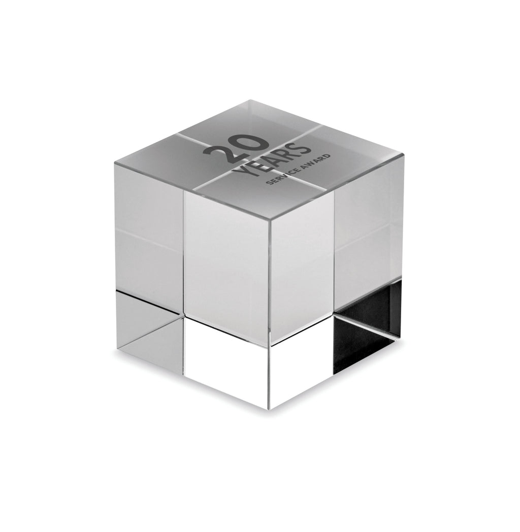 Kubeward Glass Cube Award with Gift Box