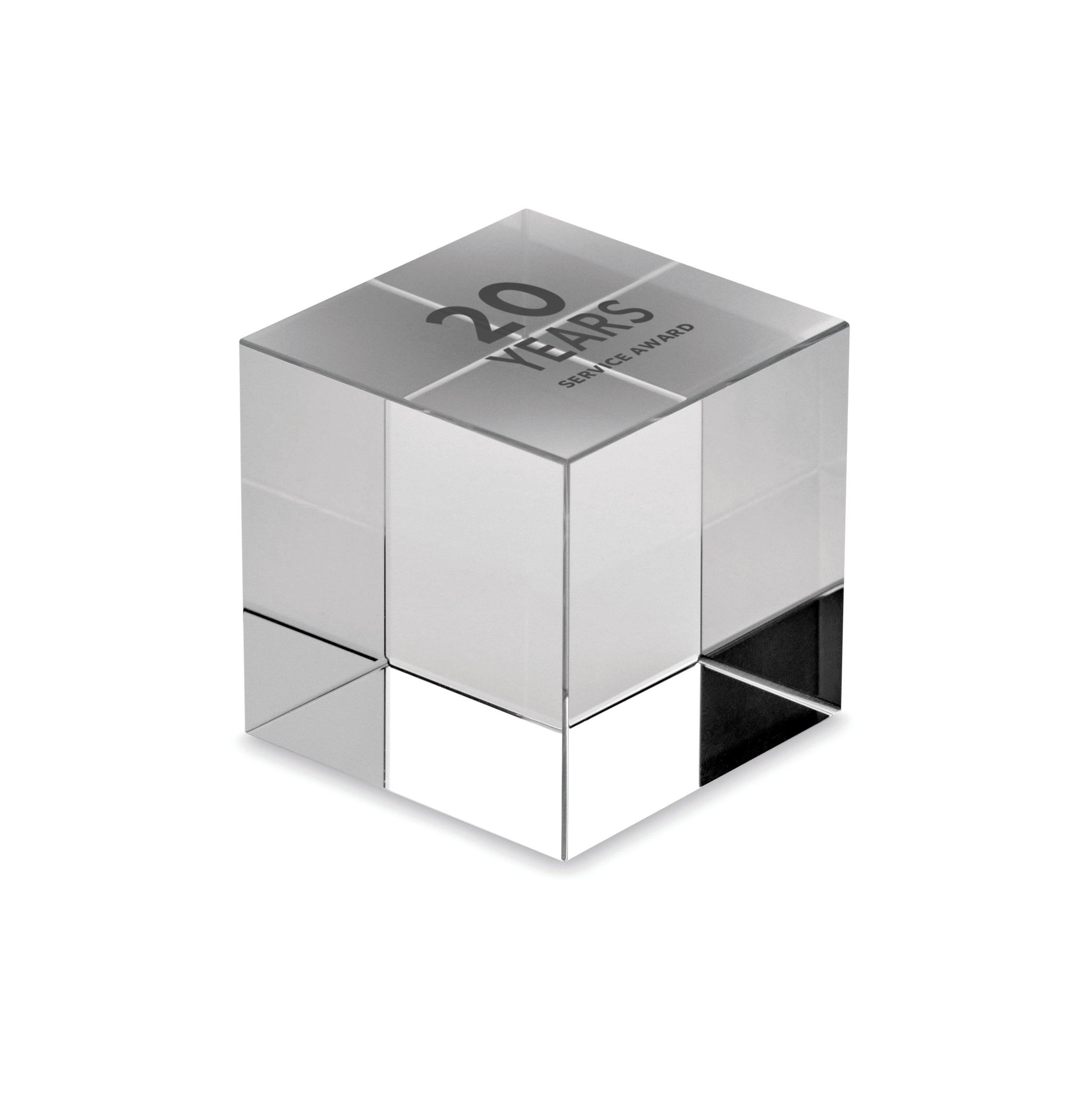 Kubeward Glass Cube Award with Gift Box