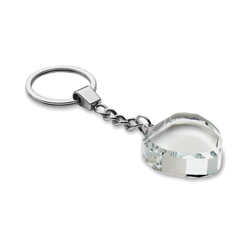 Heartward Glass Heart Award Key Ring with Gift Box