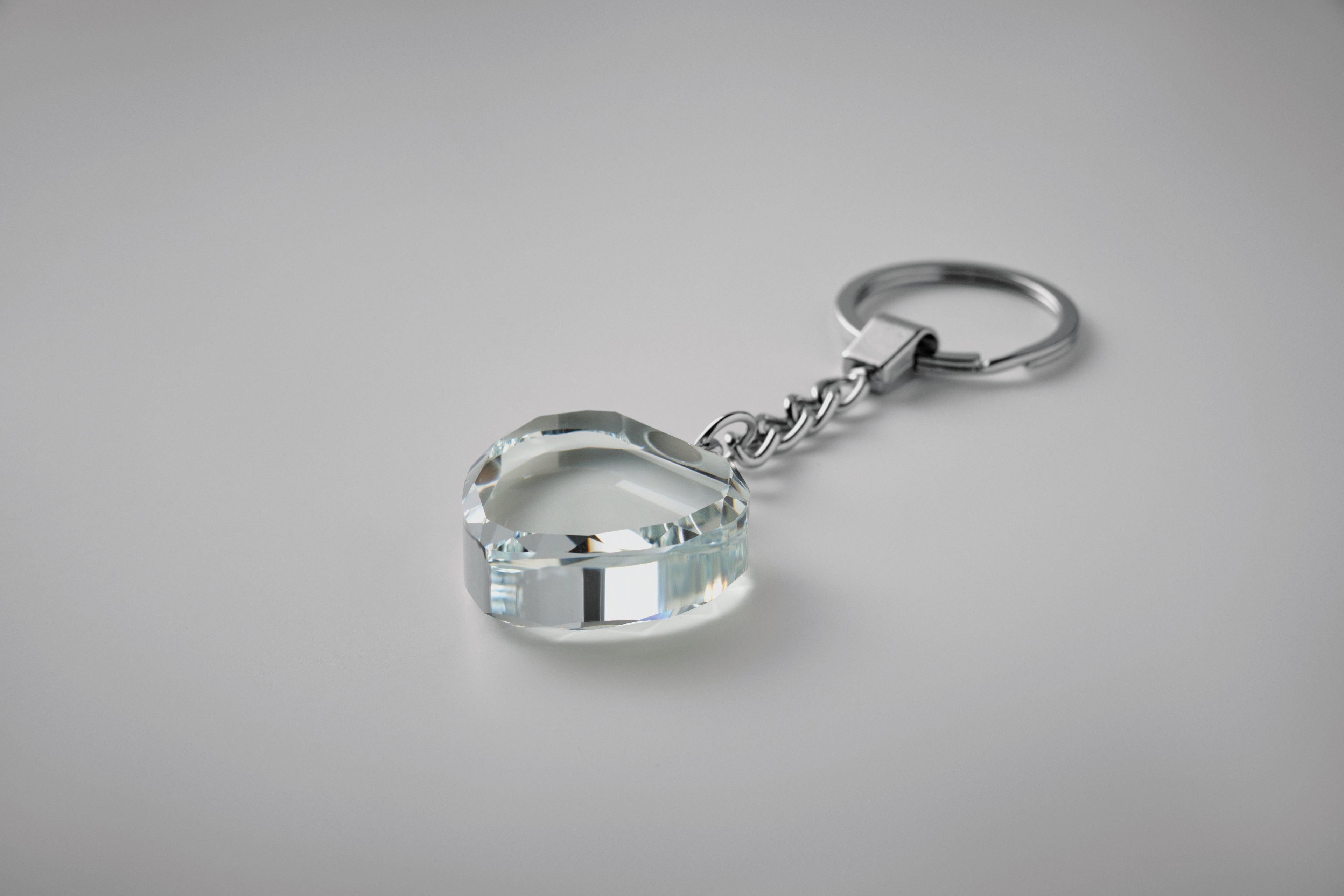 Heartward Glass Heart Award Key Ring