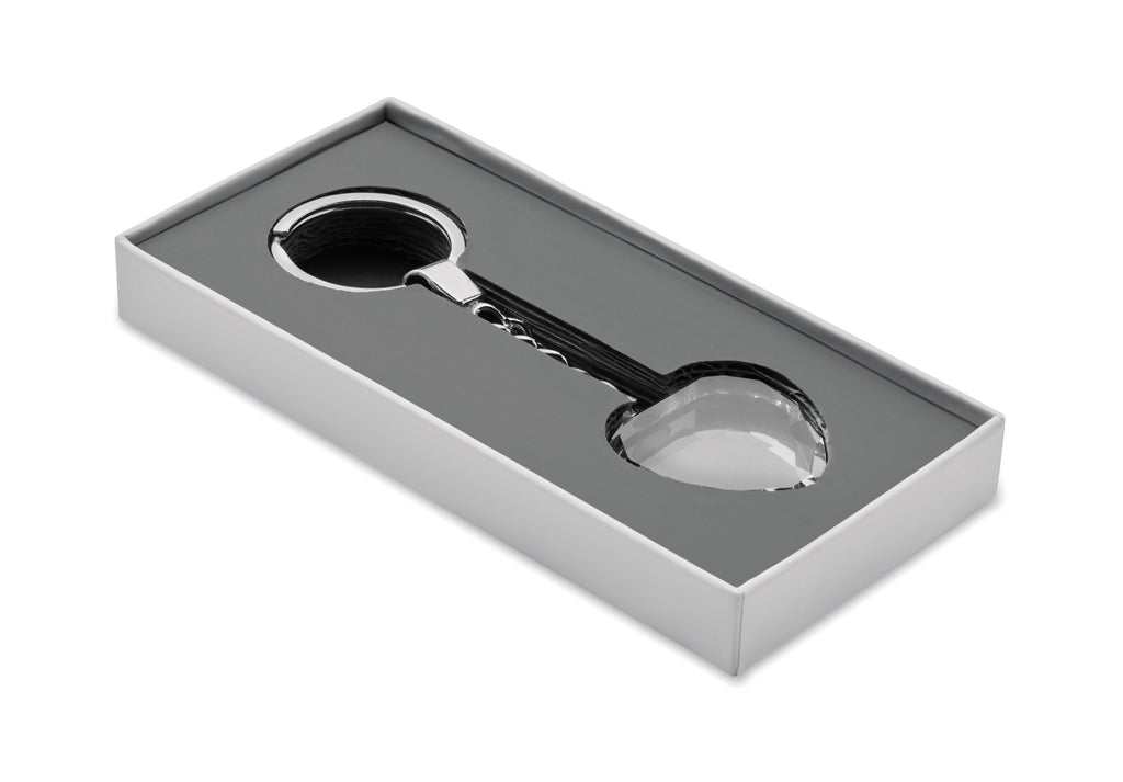 Heartward Glass Heart Award Key Ring