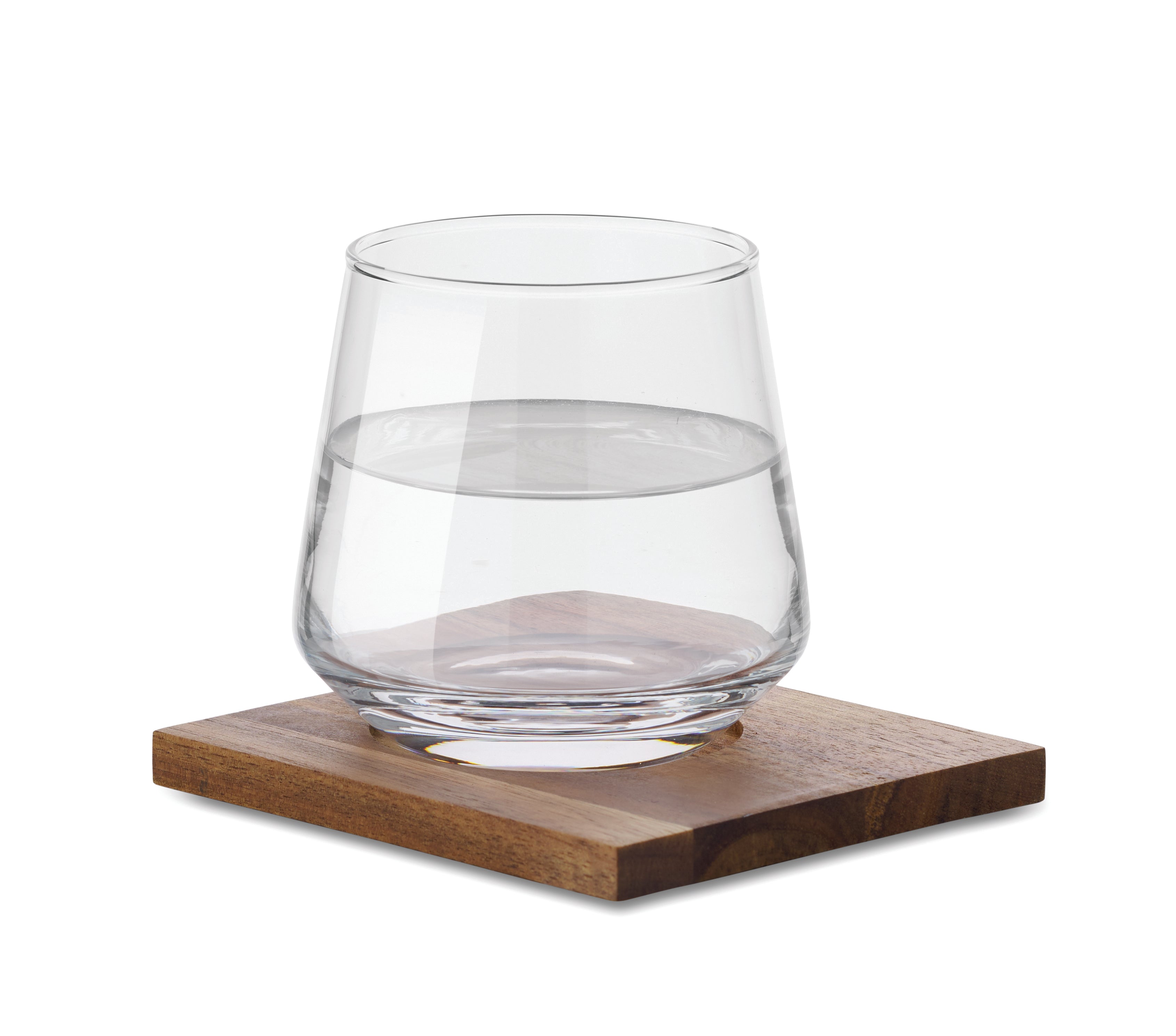 DRINKS Whisky Glass Set with Wooden Coaster